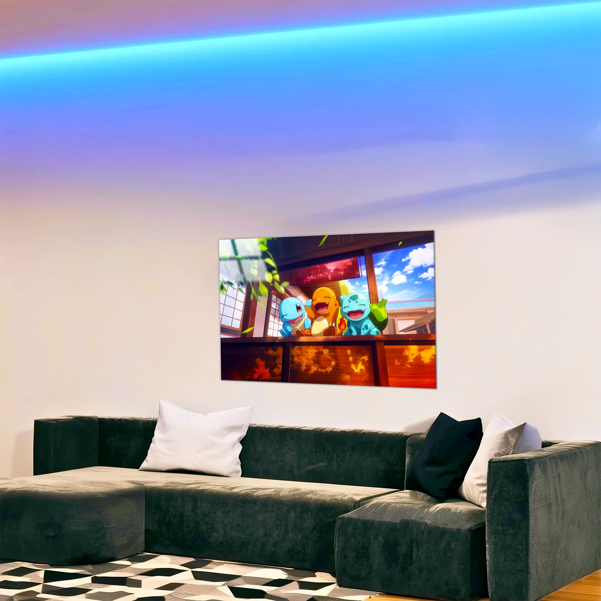tableau-pokemon-les-starters-dans-le-salon | DreamWay