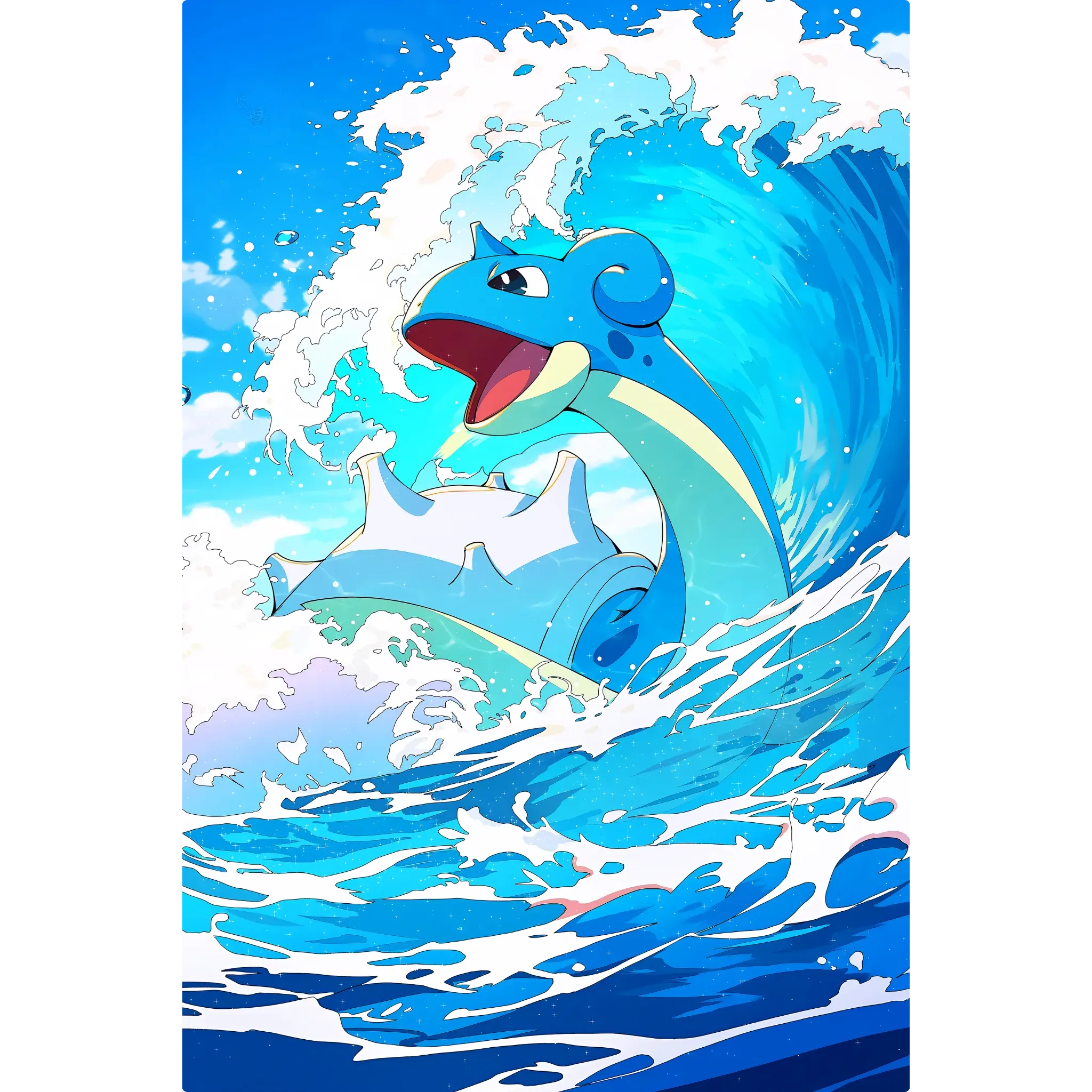 Tableau Pokémon Lokhlass Vagues