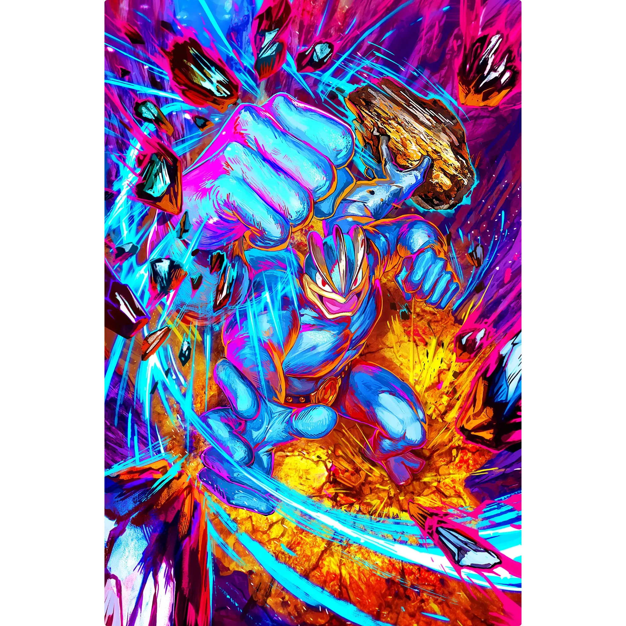 Tableau Pokémon Mackogneur Coloré