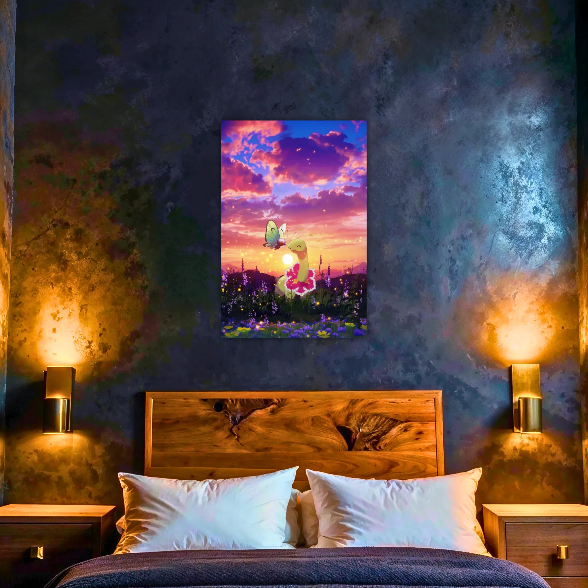 Tableau Pokémon Meganium Coucher Du Soleil
