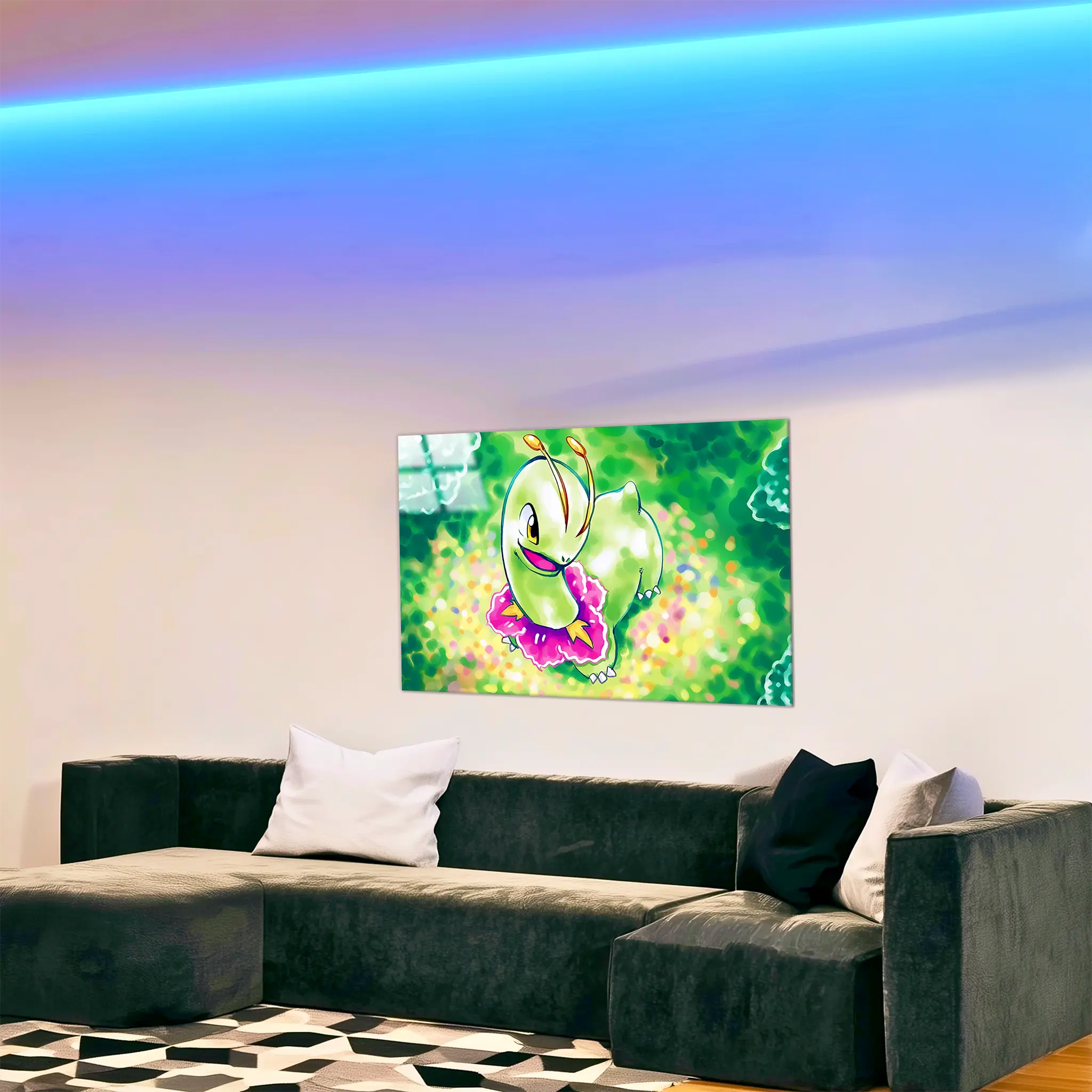 tableau-pokemon-meganium-paysage-dans-le-salon | DreamWay
