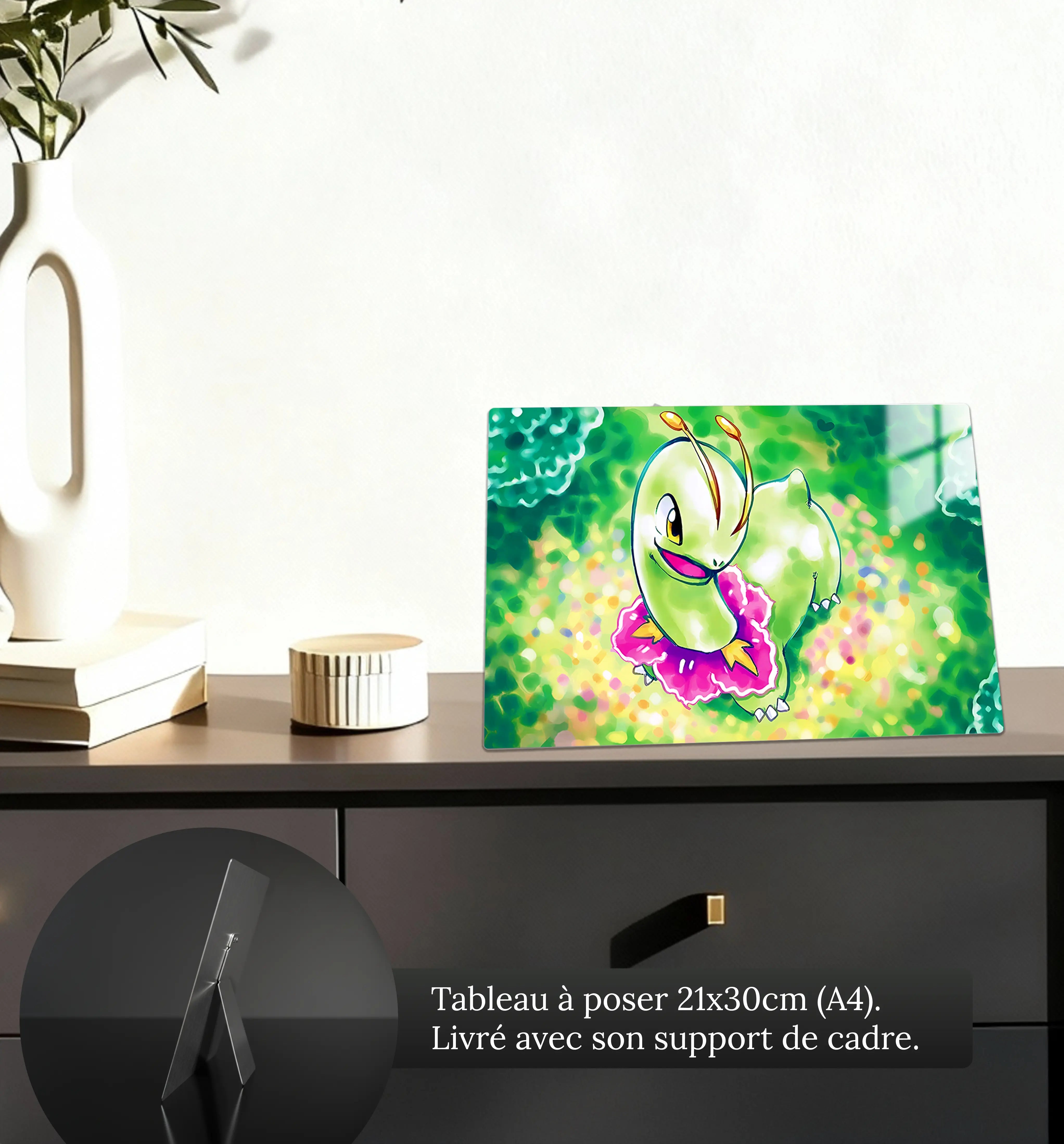 tableau-pokemon-meganium-paysage-petit-format-a-poser-sur-meuble | DreamWay
