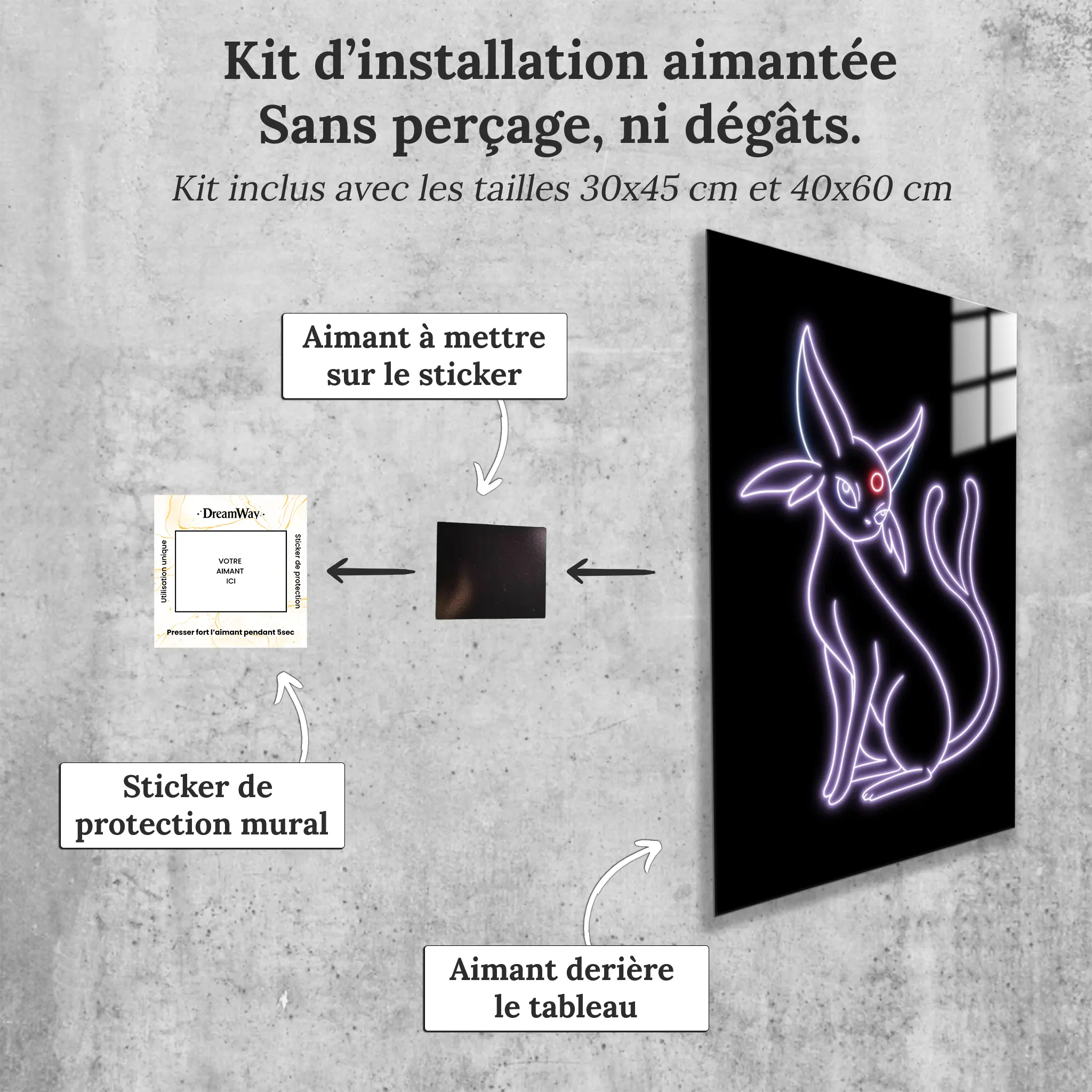 tableau-pokemon-mentali-neon-avec-installation-aimantee | DreamWay