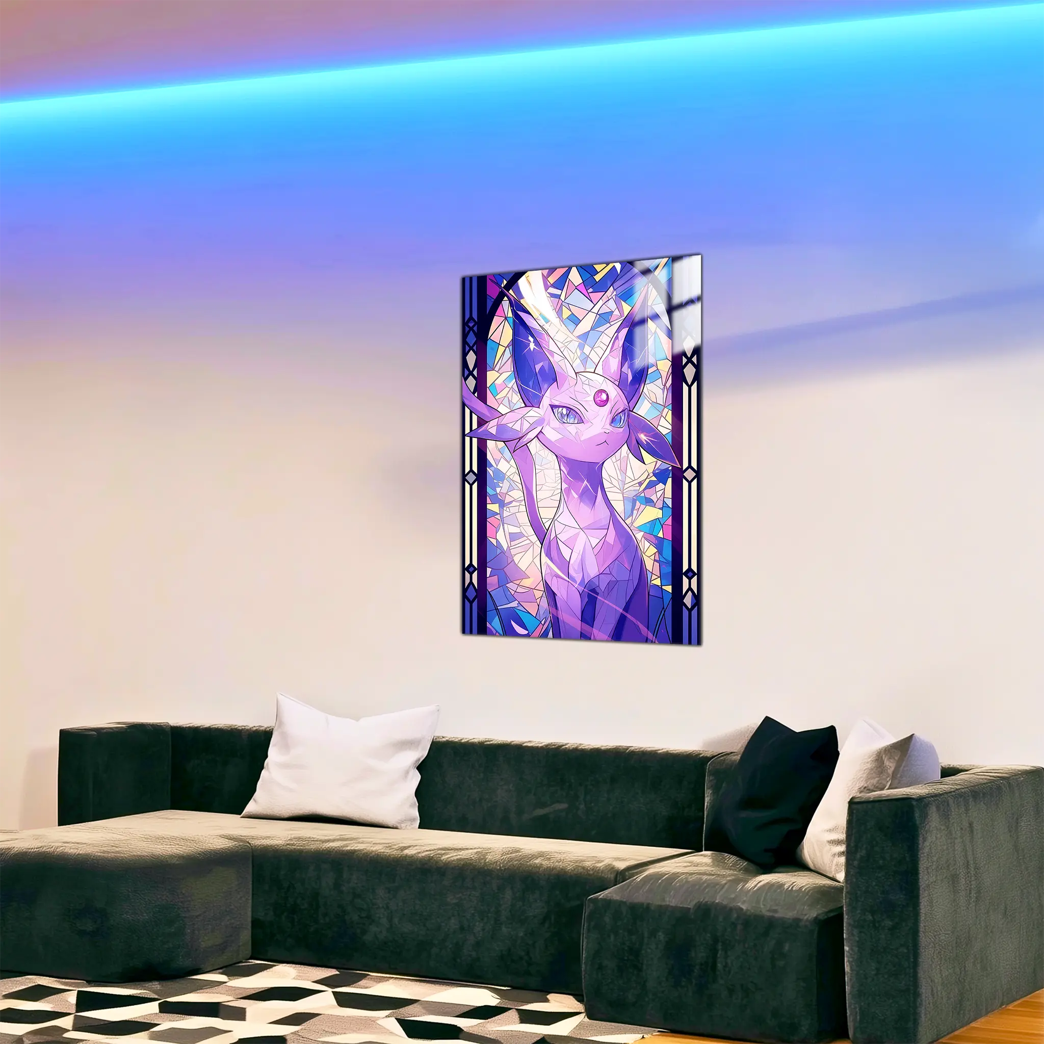 tableau-pokemon-mentali-vitrail-dans-le-salon | DreamWay