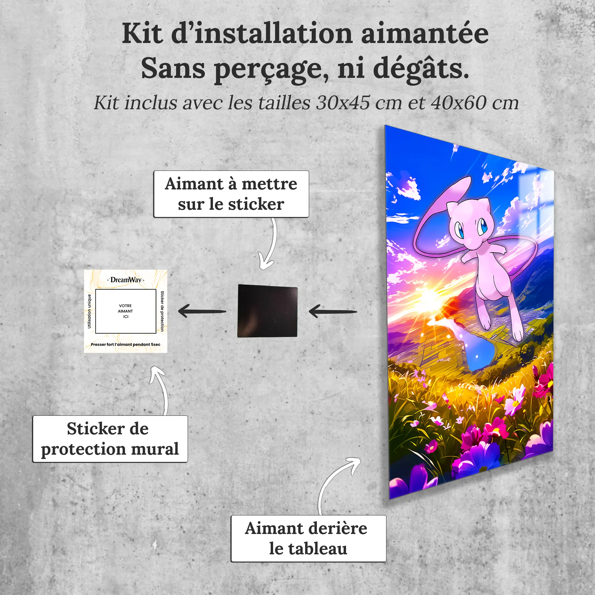tableau-pokemon-mew-avec-installation-aimantee | DreamWay