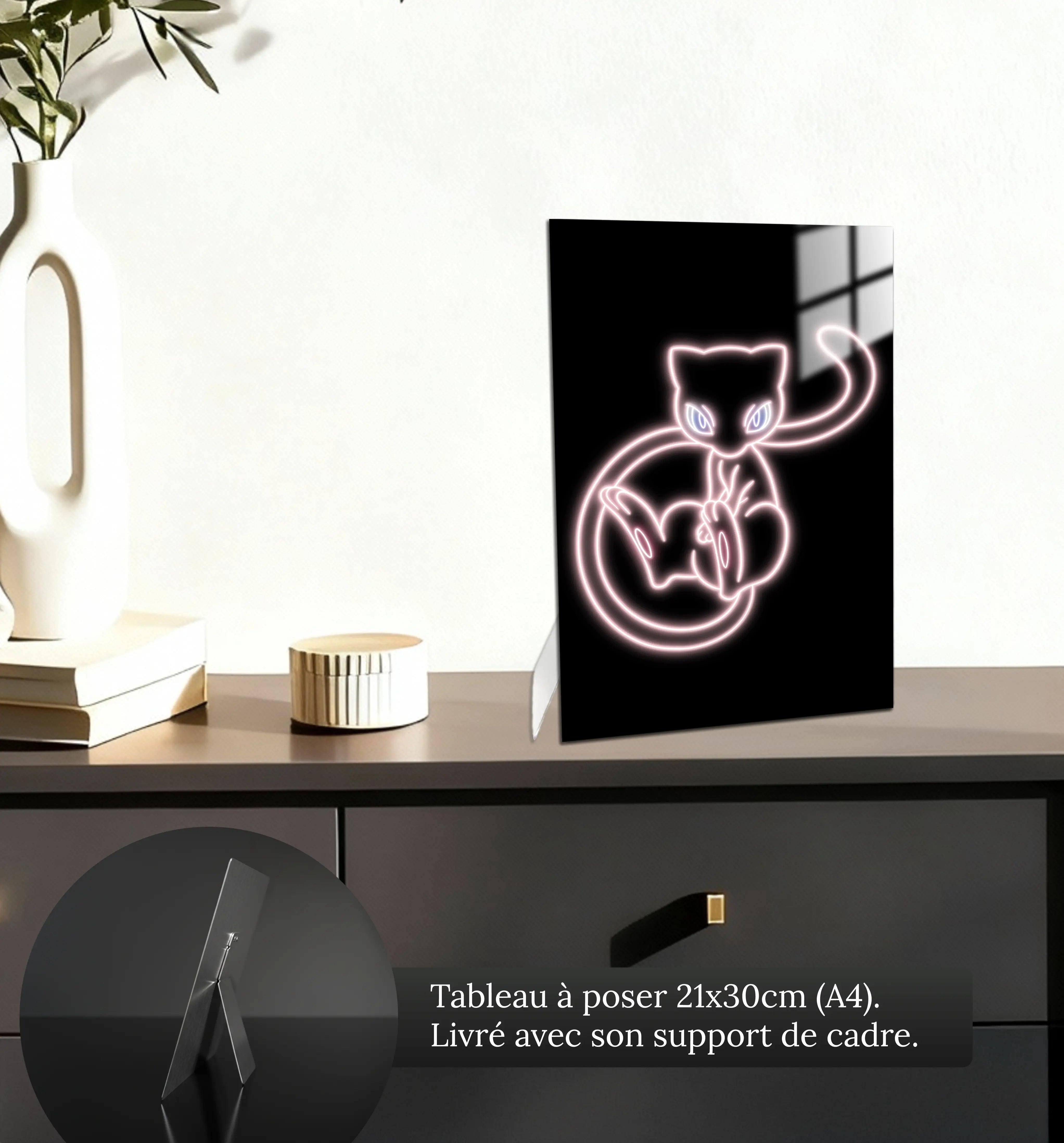 tableau-pokemon-mew-neon-petit-format-a-poser-sur-meuble | DreamWay
