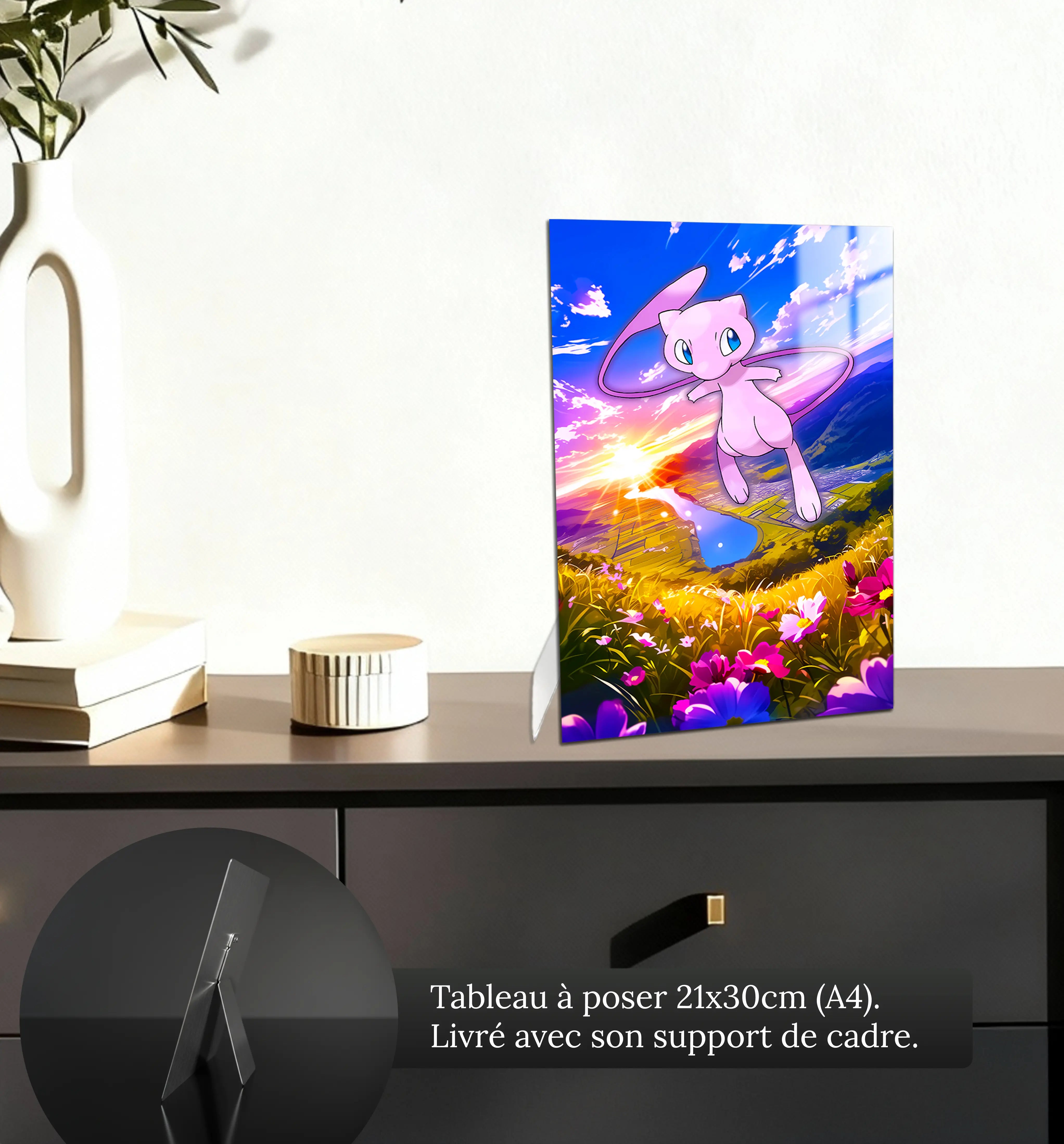 Poster Déco Pokémon Mew, Porygon, Marill, Clefairy - Toile Artistique Pour Intérieur