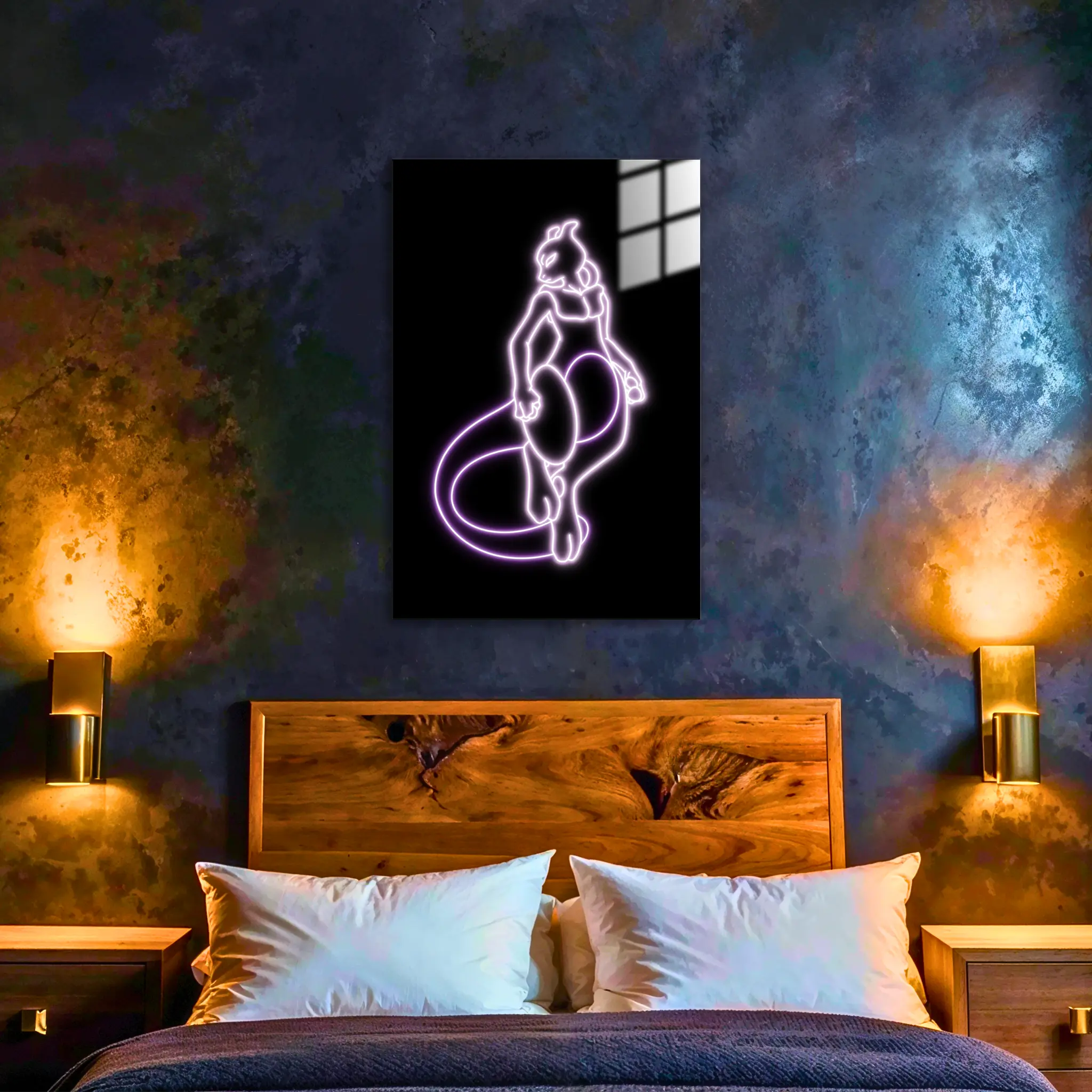 tableau-pokemon-mewtho-neon-dans-la-chambre | DreamWay