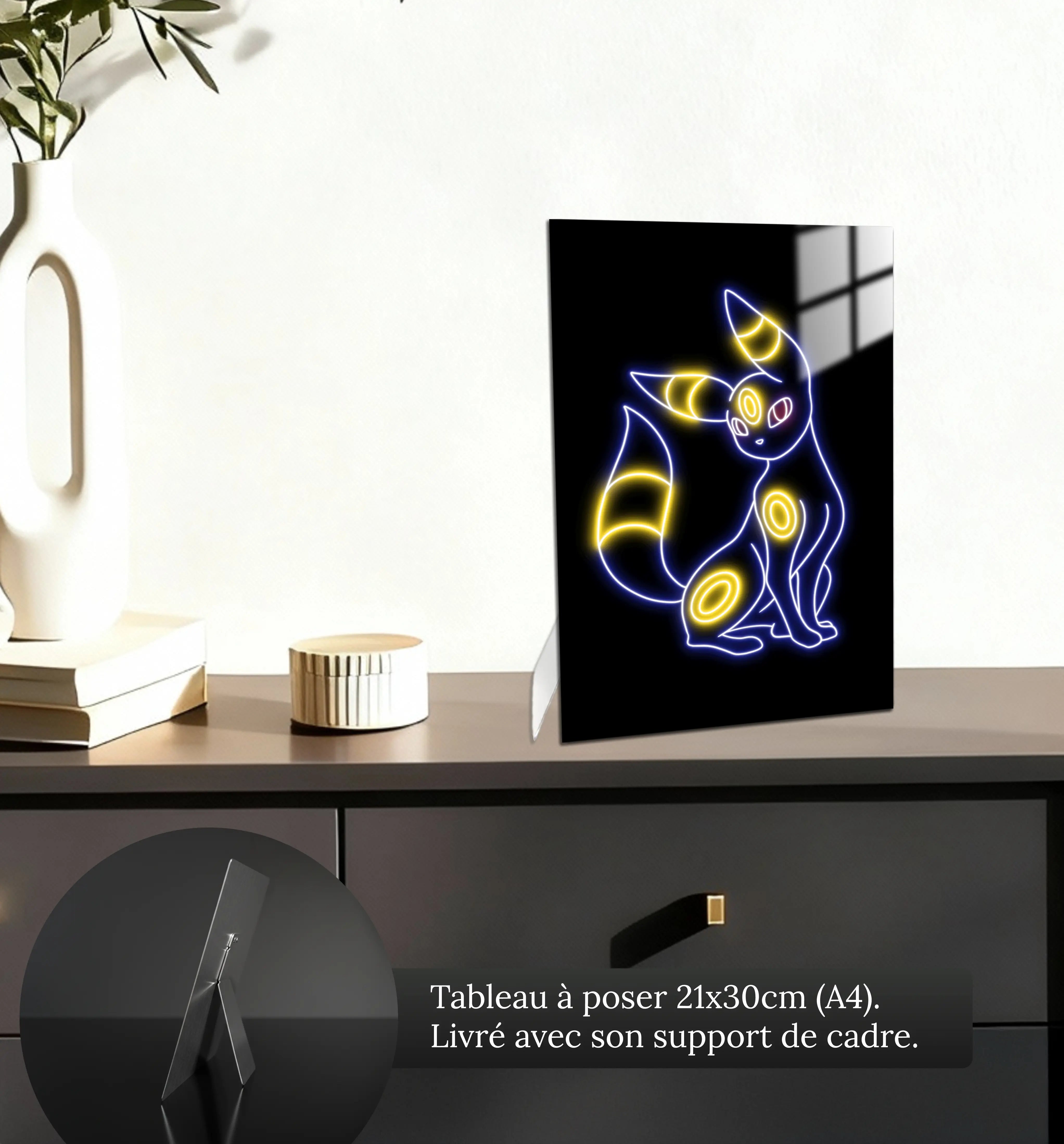 tableau-pokemon-noctali-neon-petit-format-a-poser-sur-meuble | DreamWay