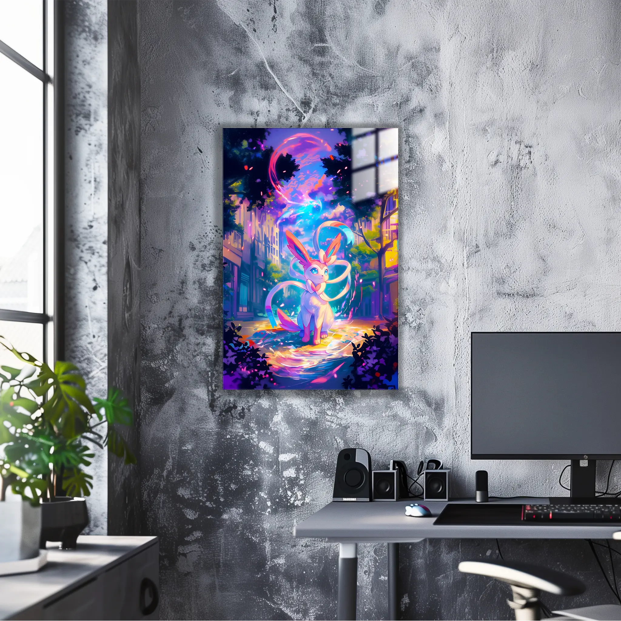 Tableau Pokemon Nymphali Paysage