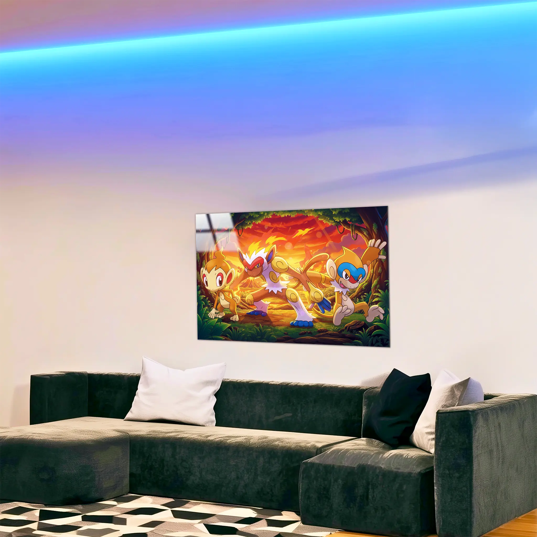 tableau-pokemon-ouisticram-et-ses-evolutions-dans-le-salon | DreamWay