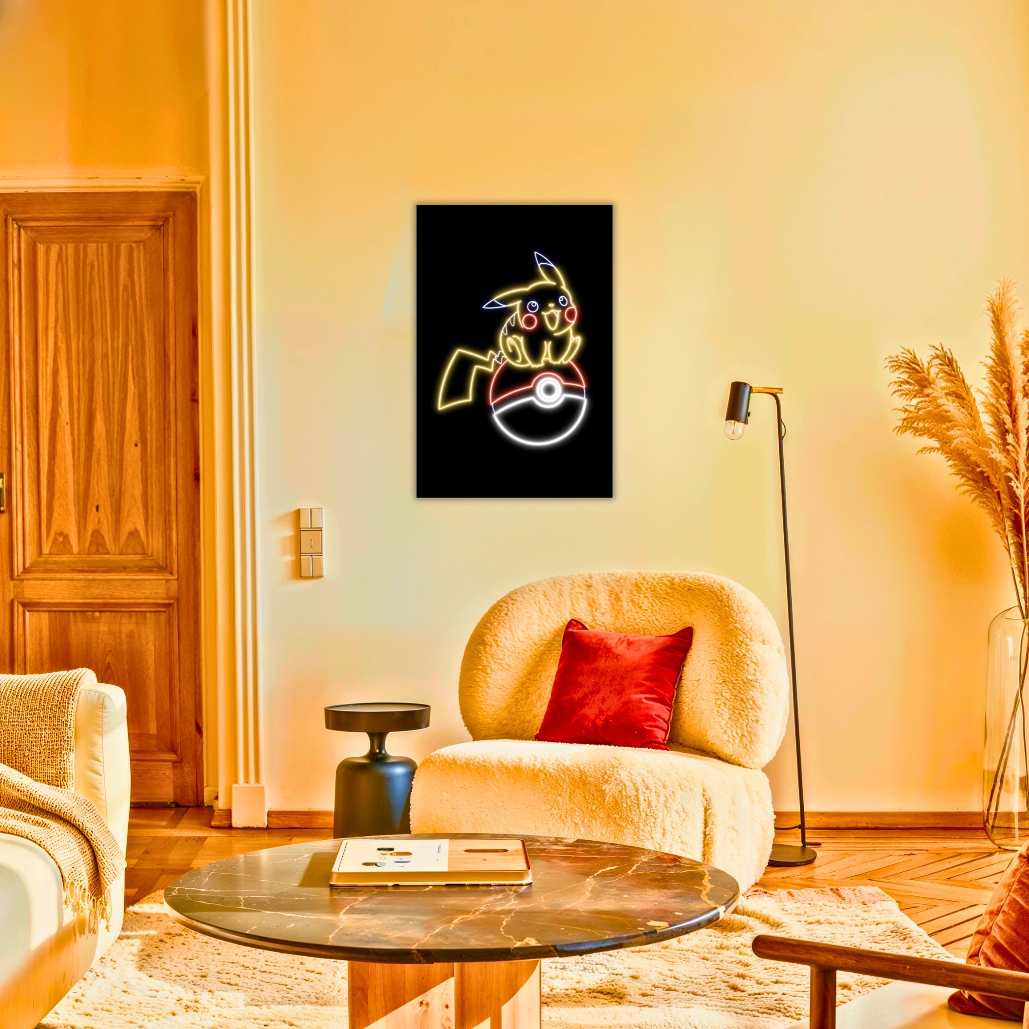 Tableau Pokémon Pikachu Néon
