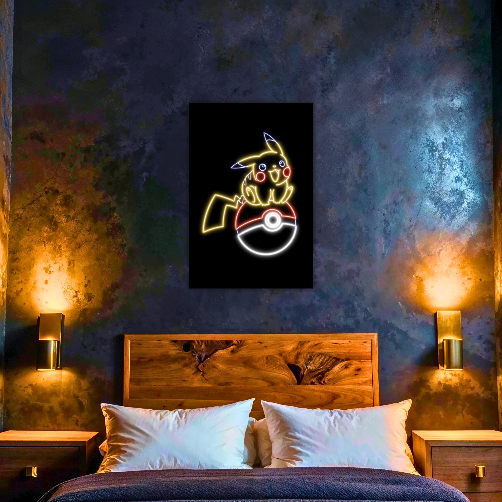 Tableau Pokémon Pikachu Néon