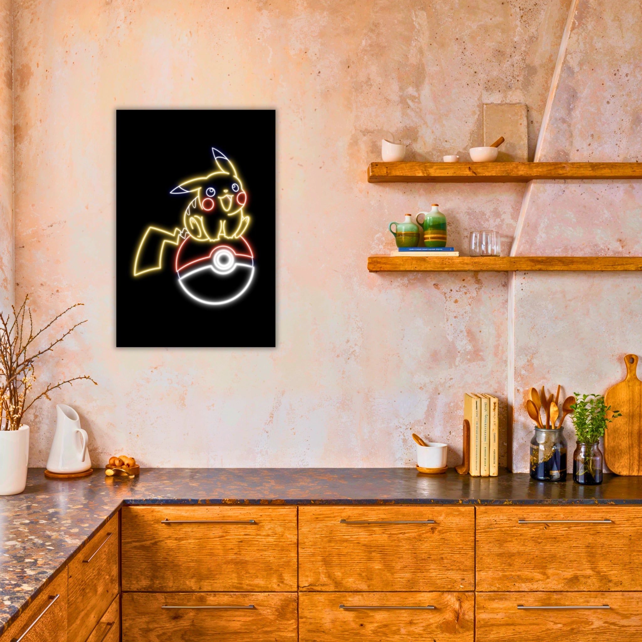 Tableau Pokémon Pikachu Néon