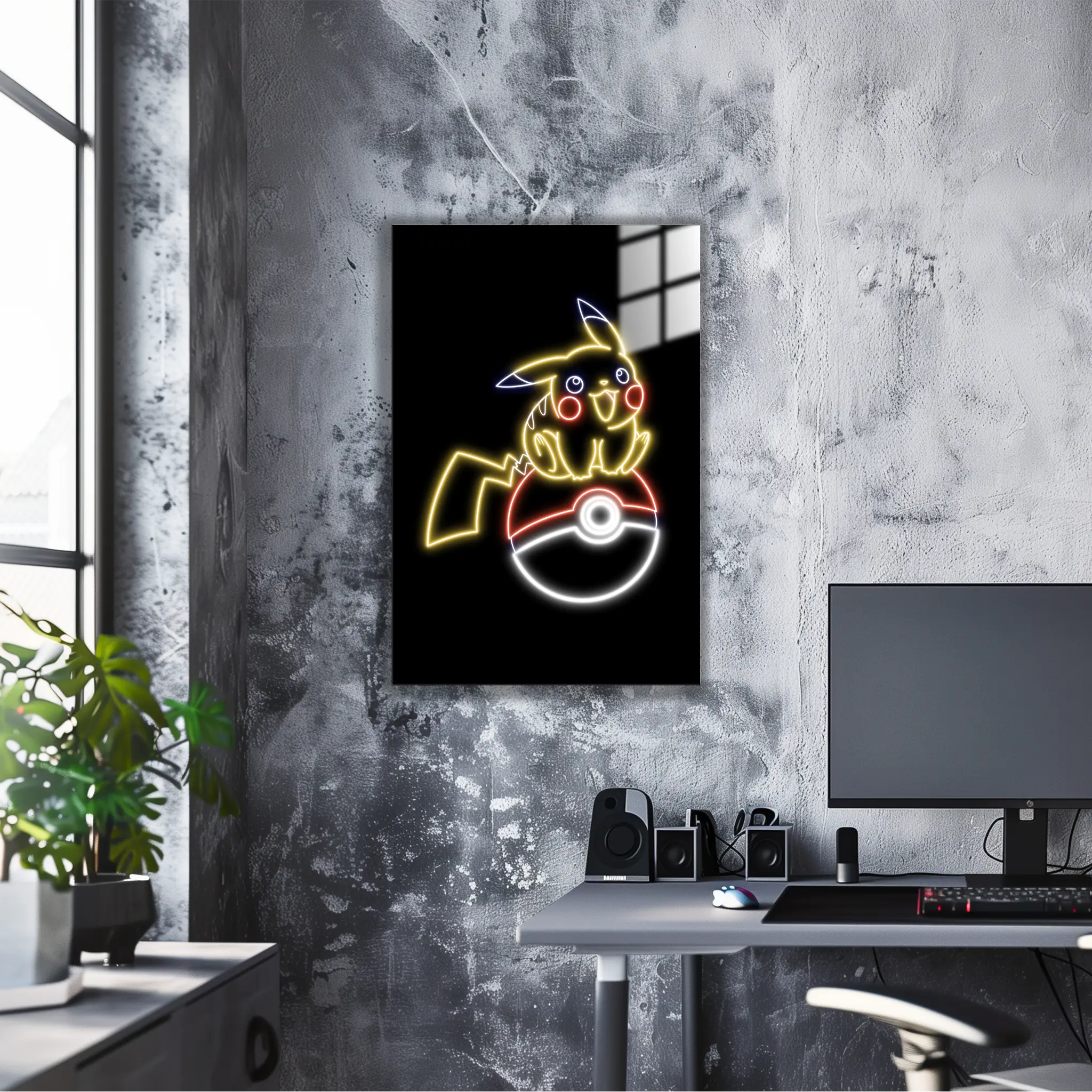 Tableau Pokémon Pikachu Néon