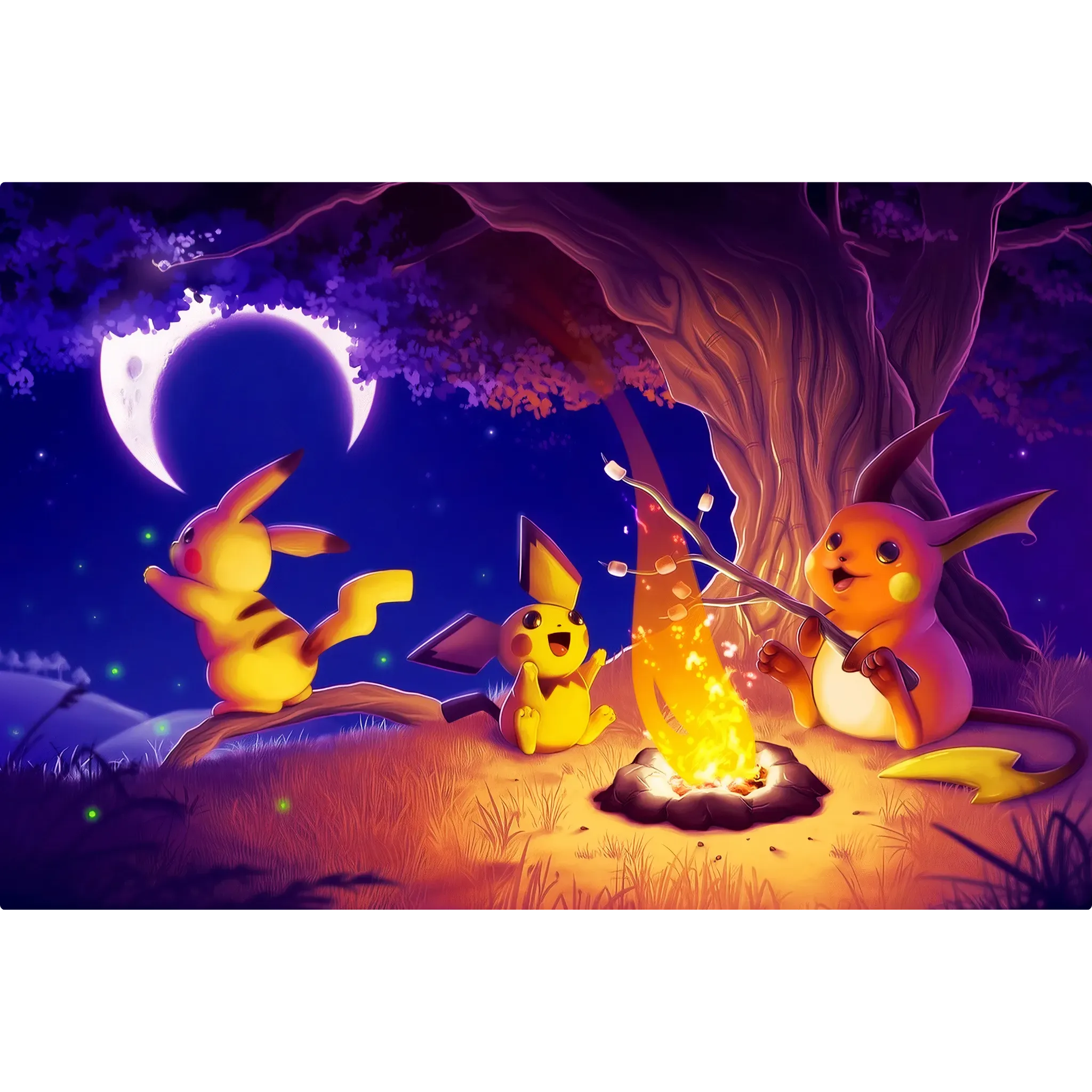 Tableau Pokémon Pikachu Raichu Et Pichu