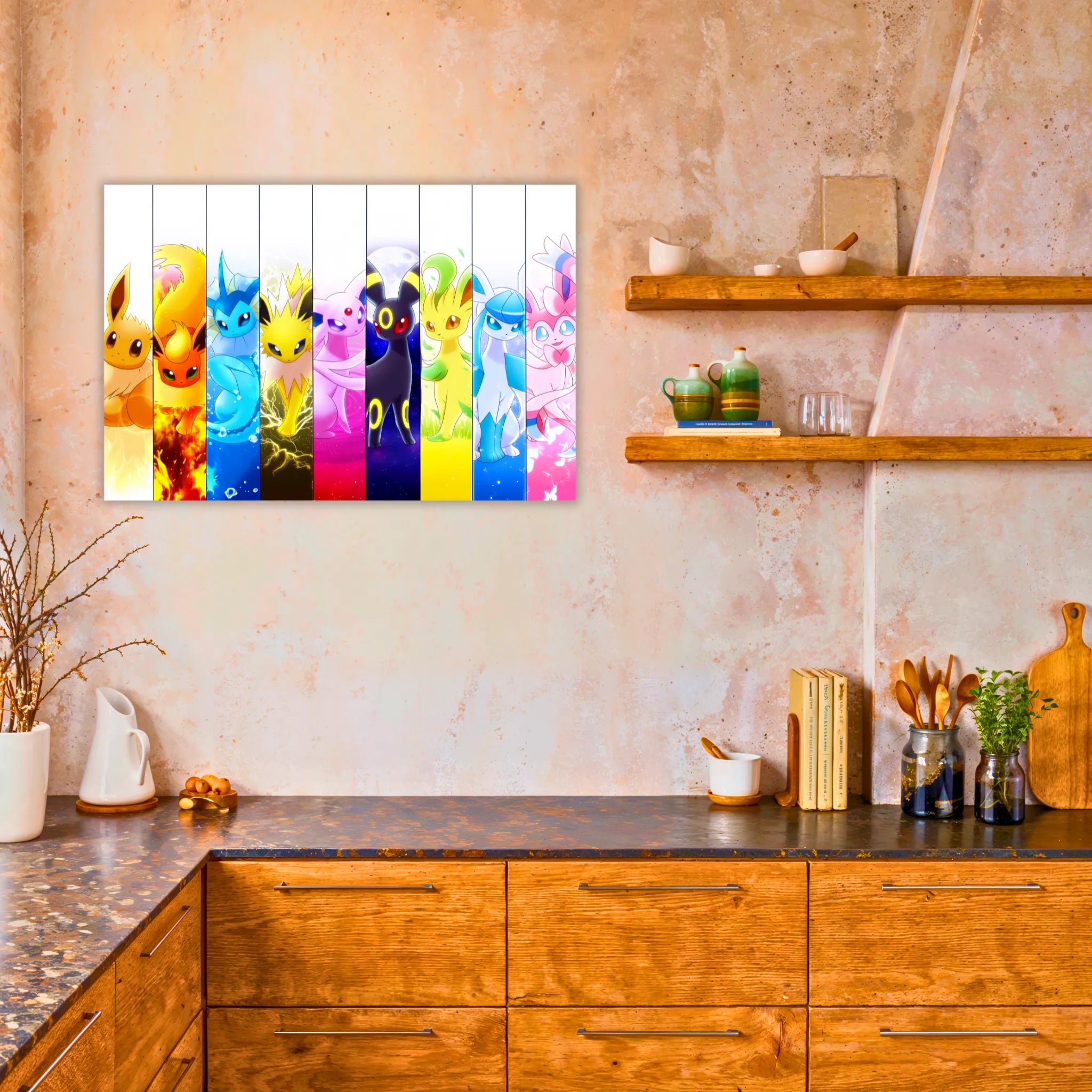 Tableau Pokémon Evolution Évoli Portrait