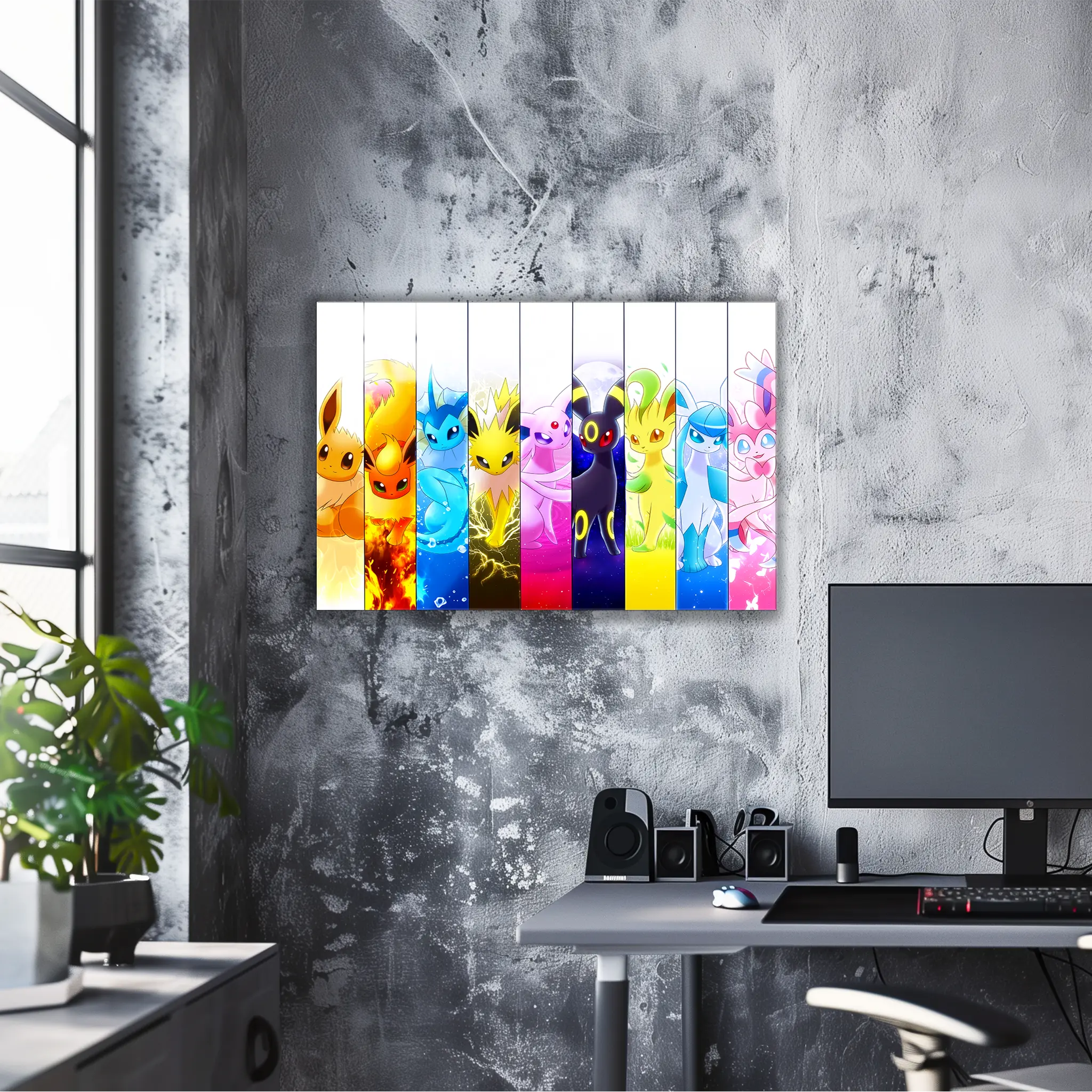 Tableau Pokémon Evolution Évoli Portrait