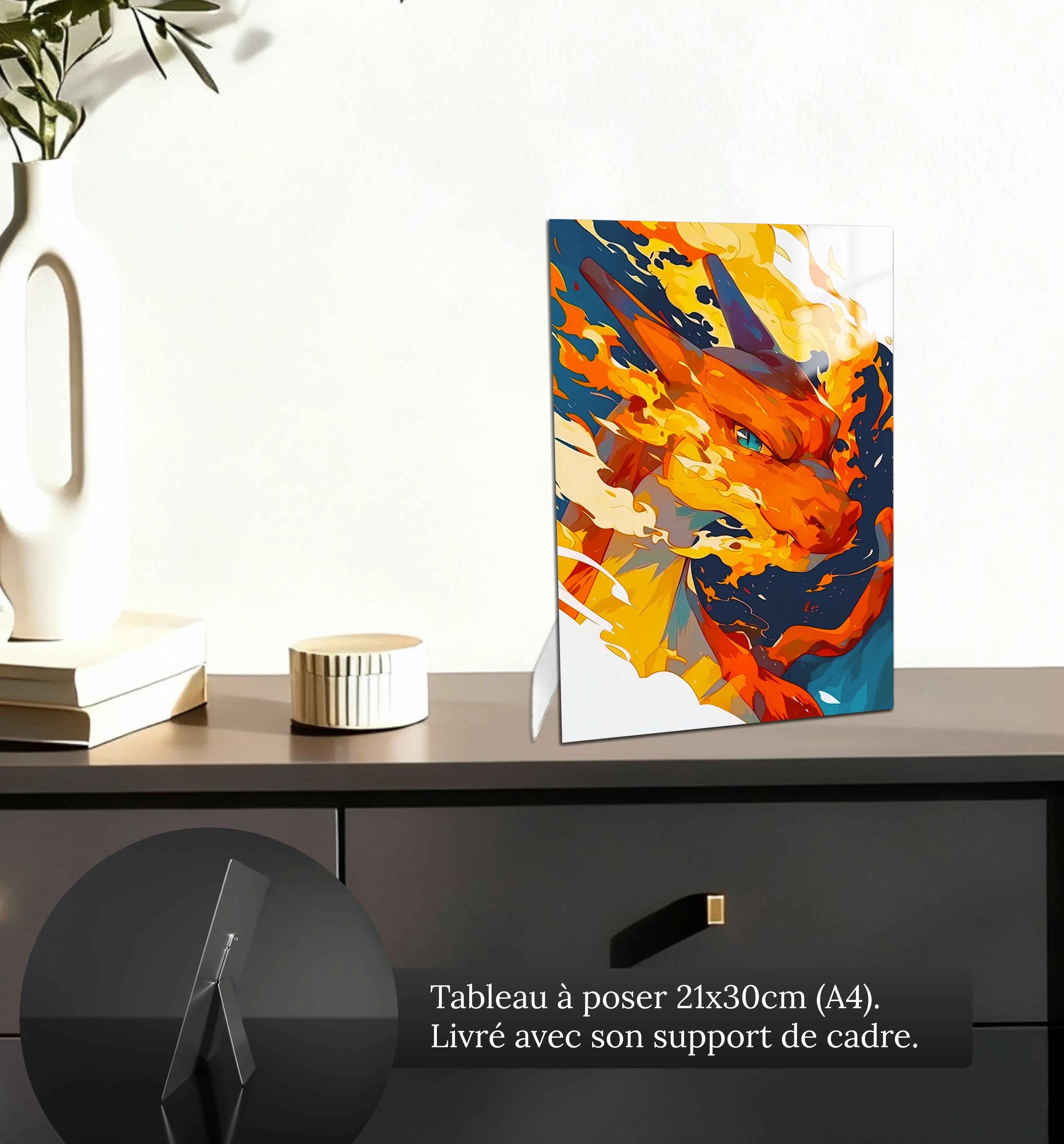 tableau-pokemon-portrait-dracofeu-petit-format-a-poser-sur-meuble | DreamWay