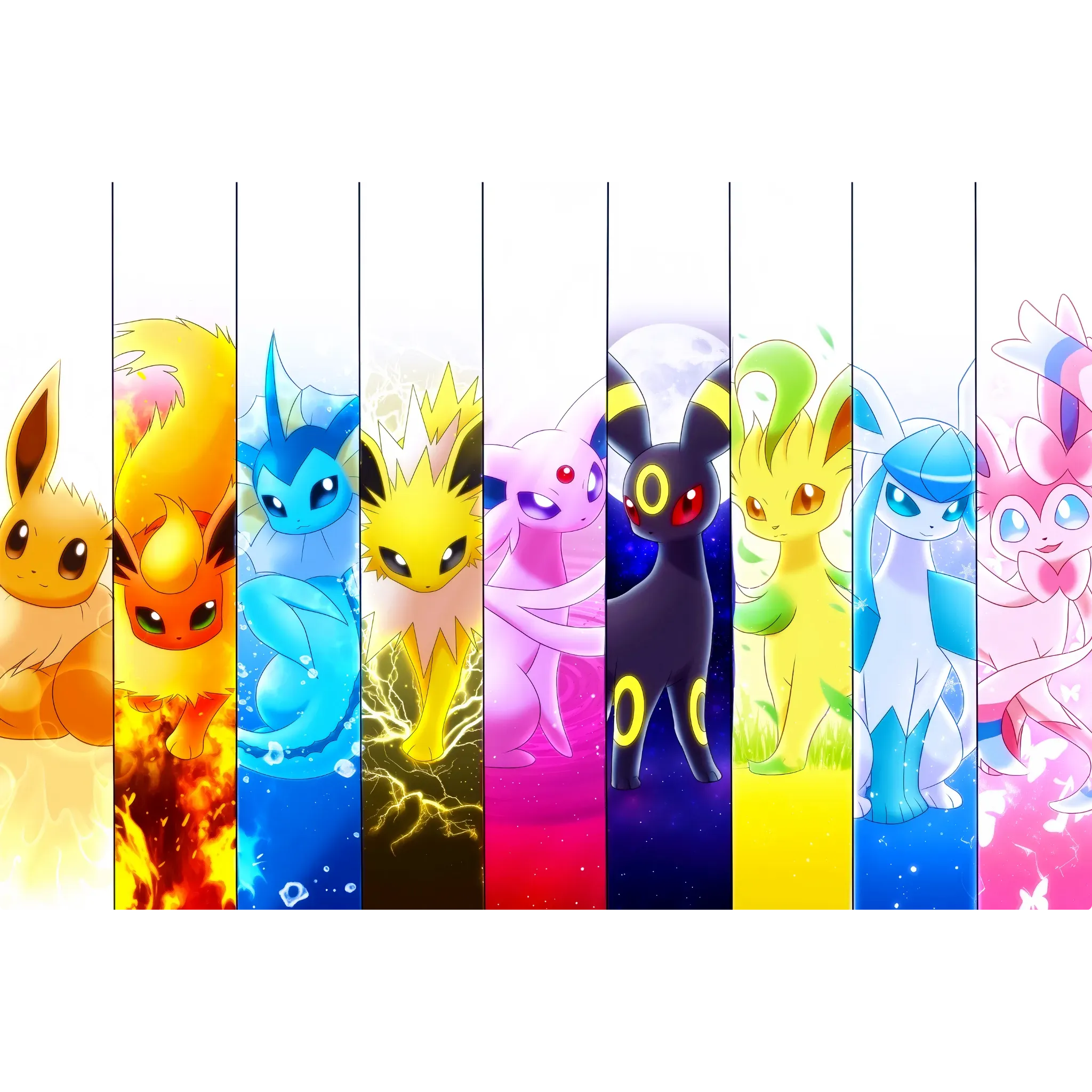 Tableau Pokémon Evolution Évoli Portrait