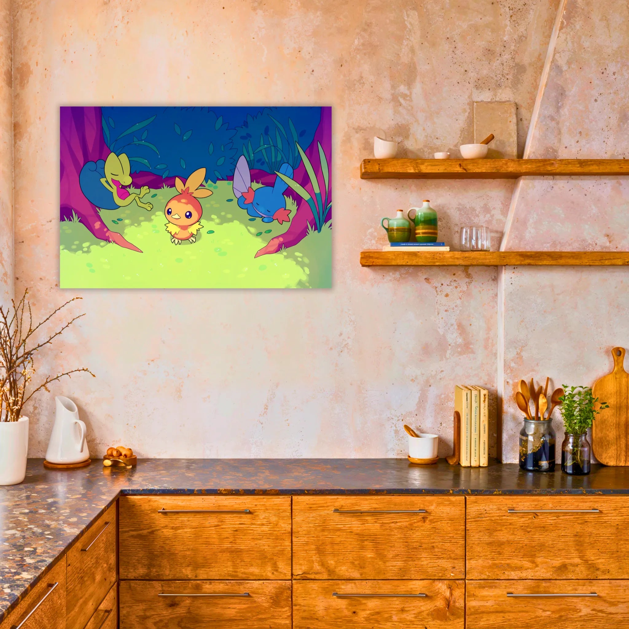 Tableau Pokémon Poussifeu Arcko Et Gobou