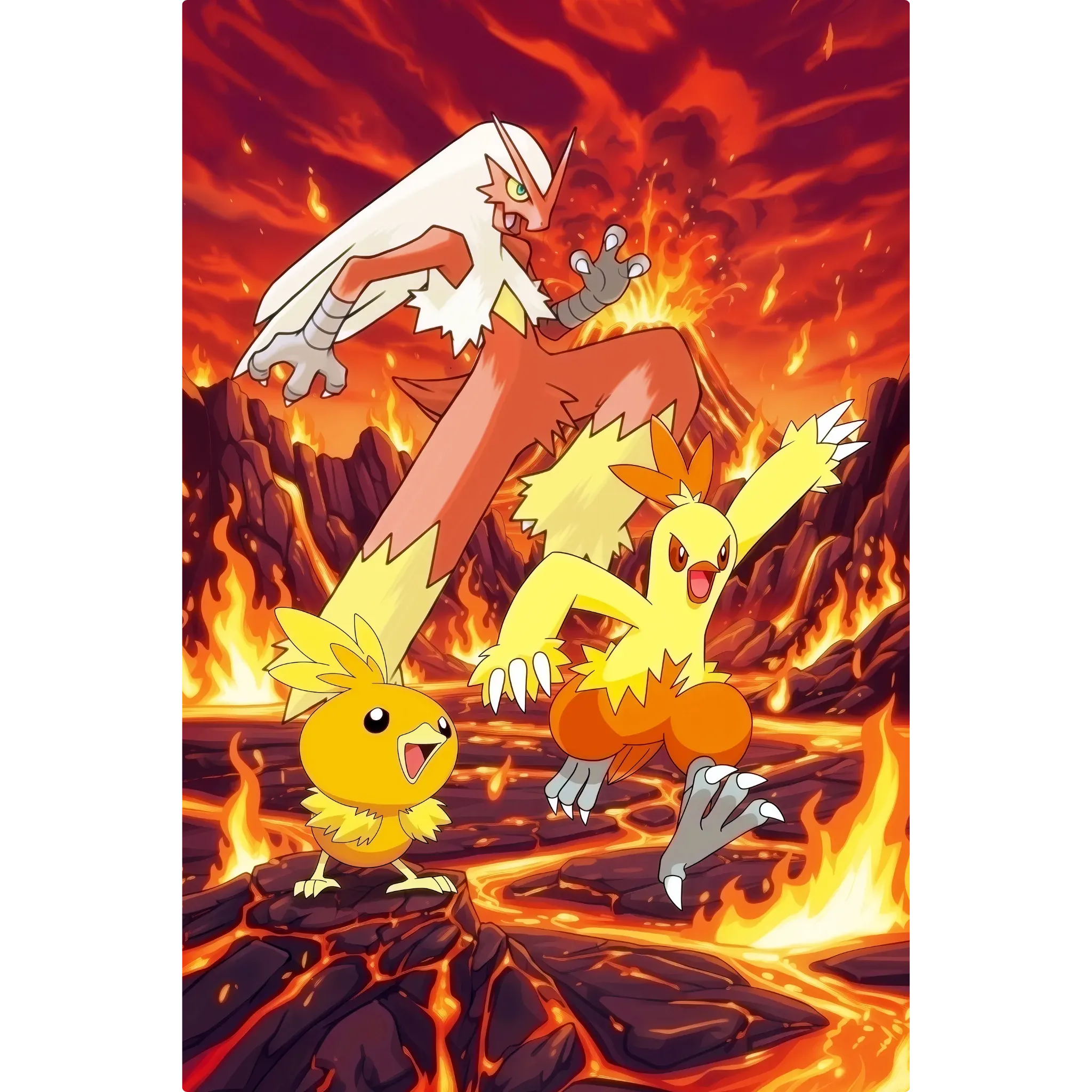 Tableau Pokémon Poussifeu Et Ses Évolution