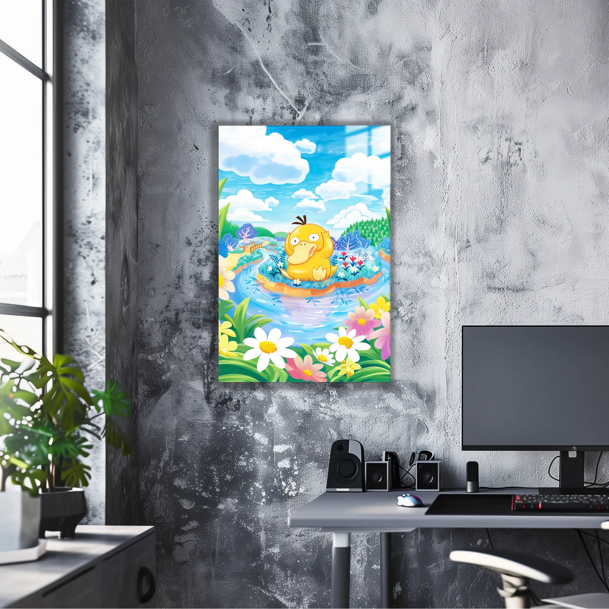 Tableau Pokémon Psykokwak Fleurie