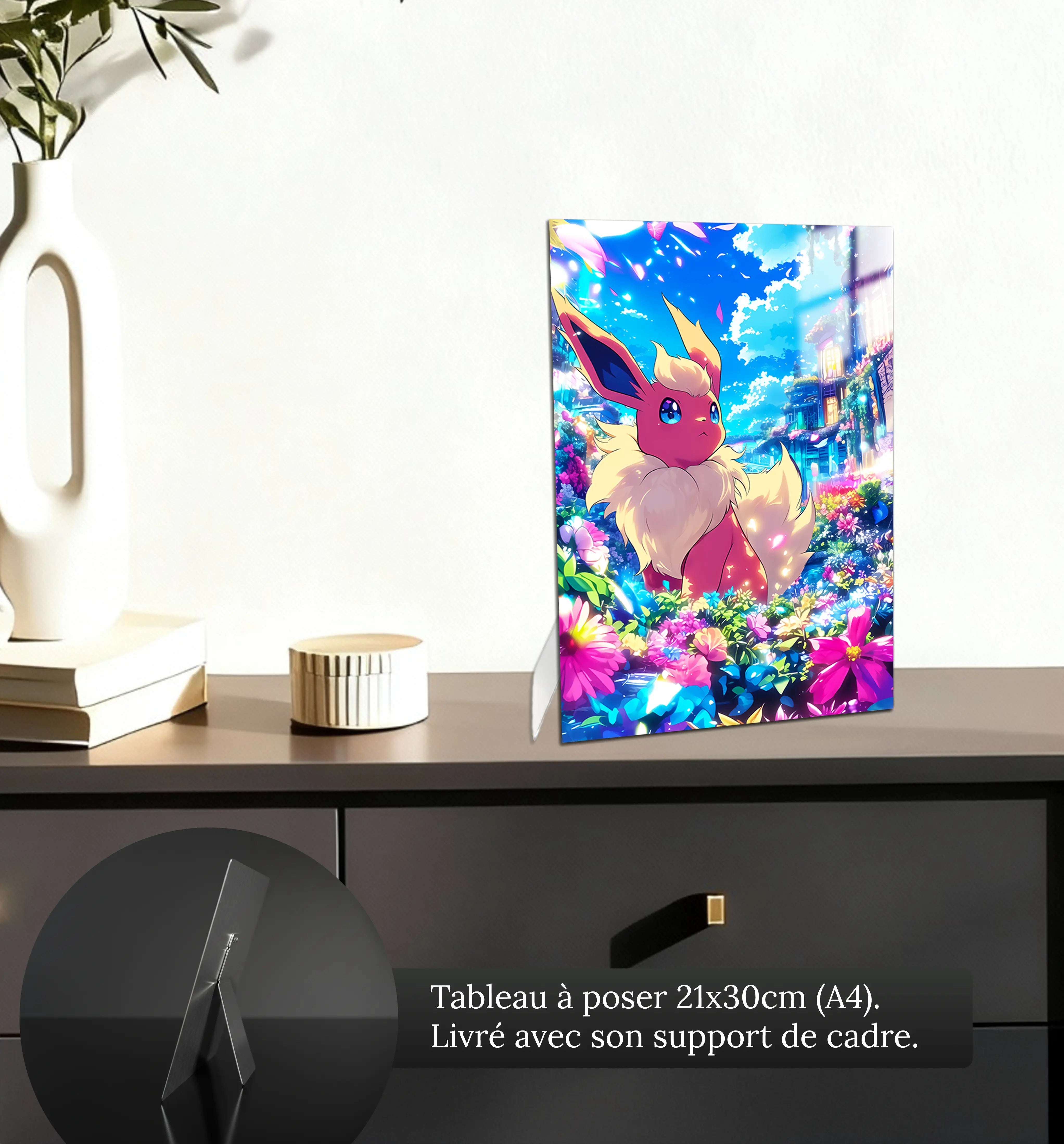 tableau-pokemon-pyroli-fleurie-petit-format-a-poser-sur-meuble | DreamWay
