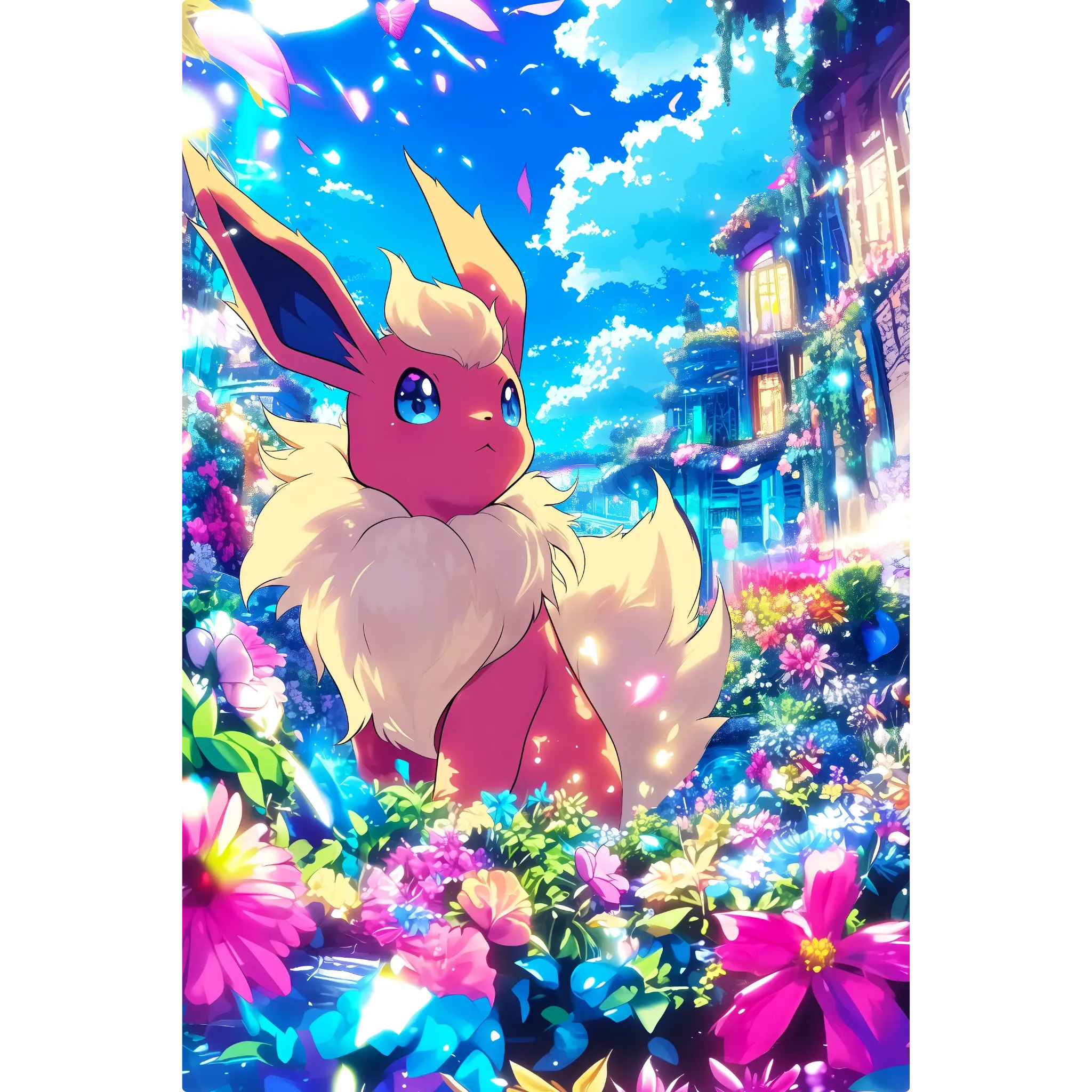 Tableau Pokémon Pyroli Fleurie