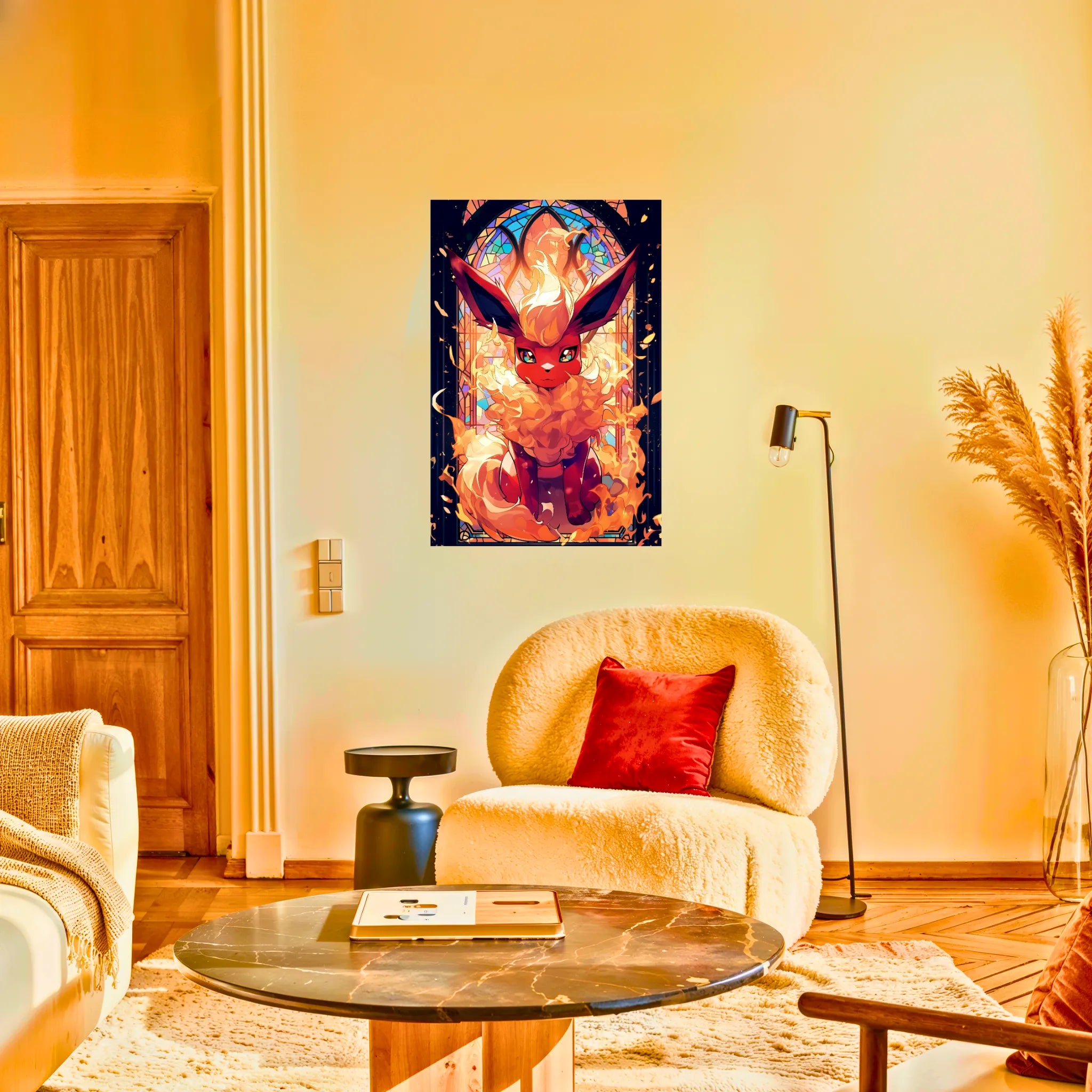 Tableau Pokémon Pyroli Vitrail