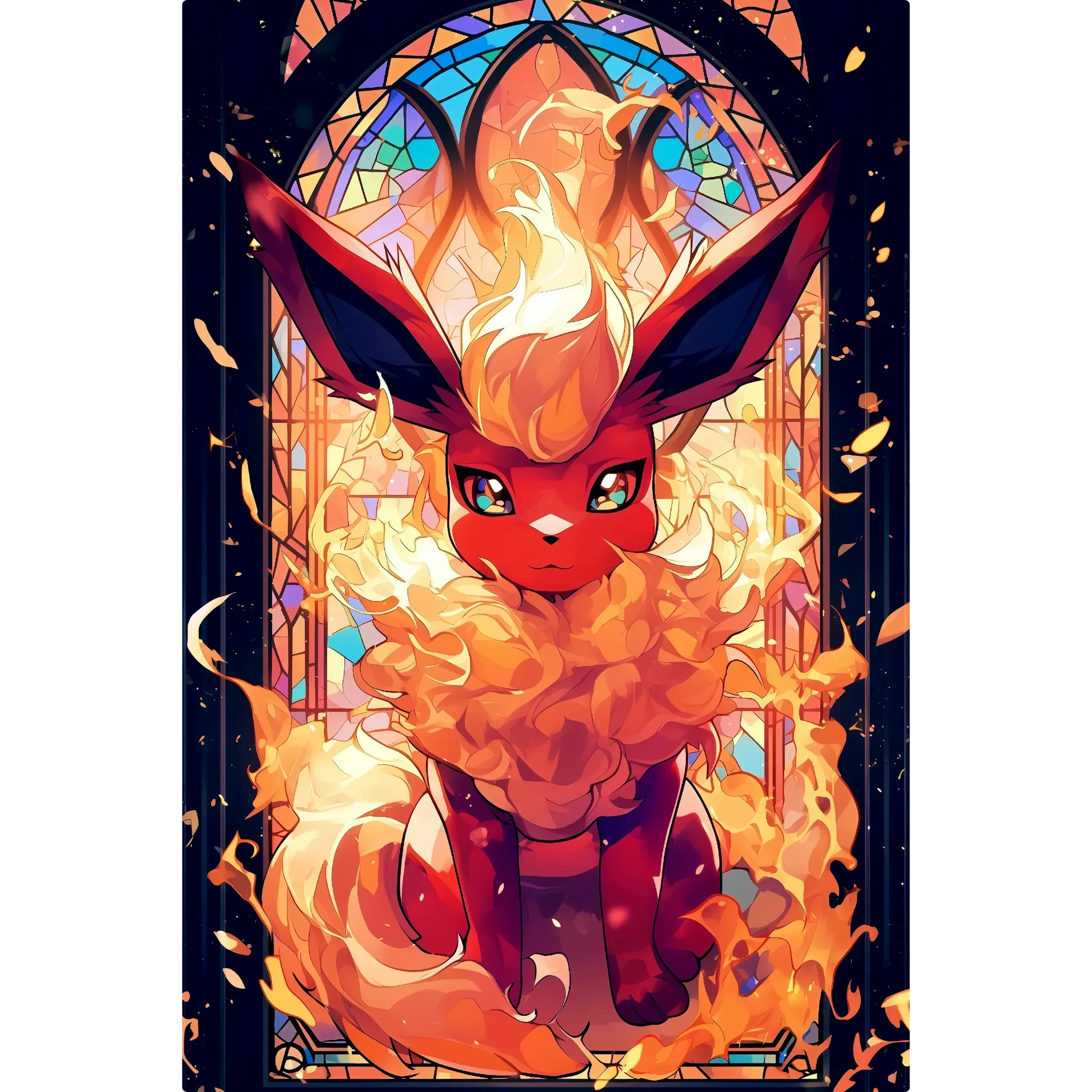 Tableau Pokémon Pyroli Vitrail