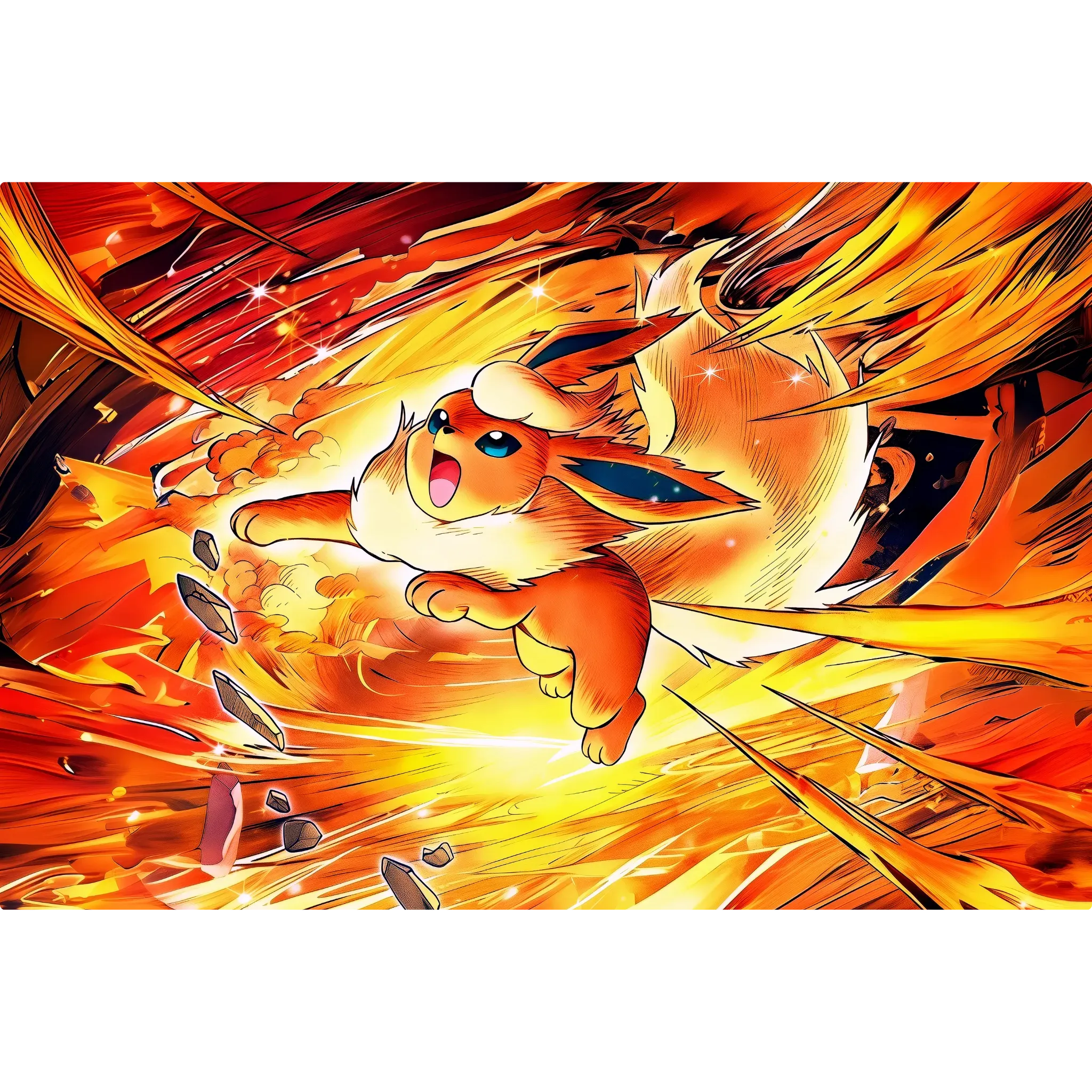 Tableau Pokémon Pyroli Flamme Destructive