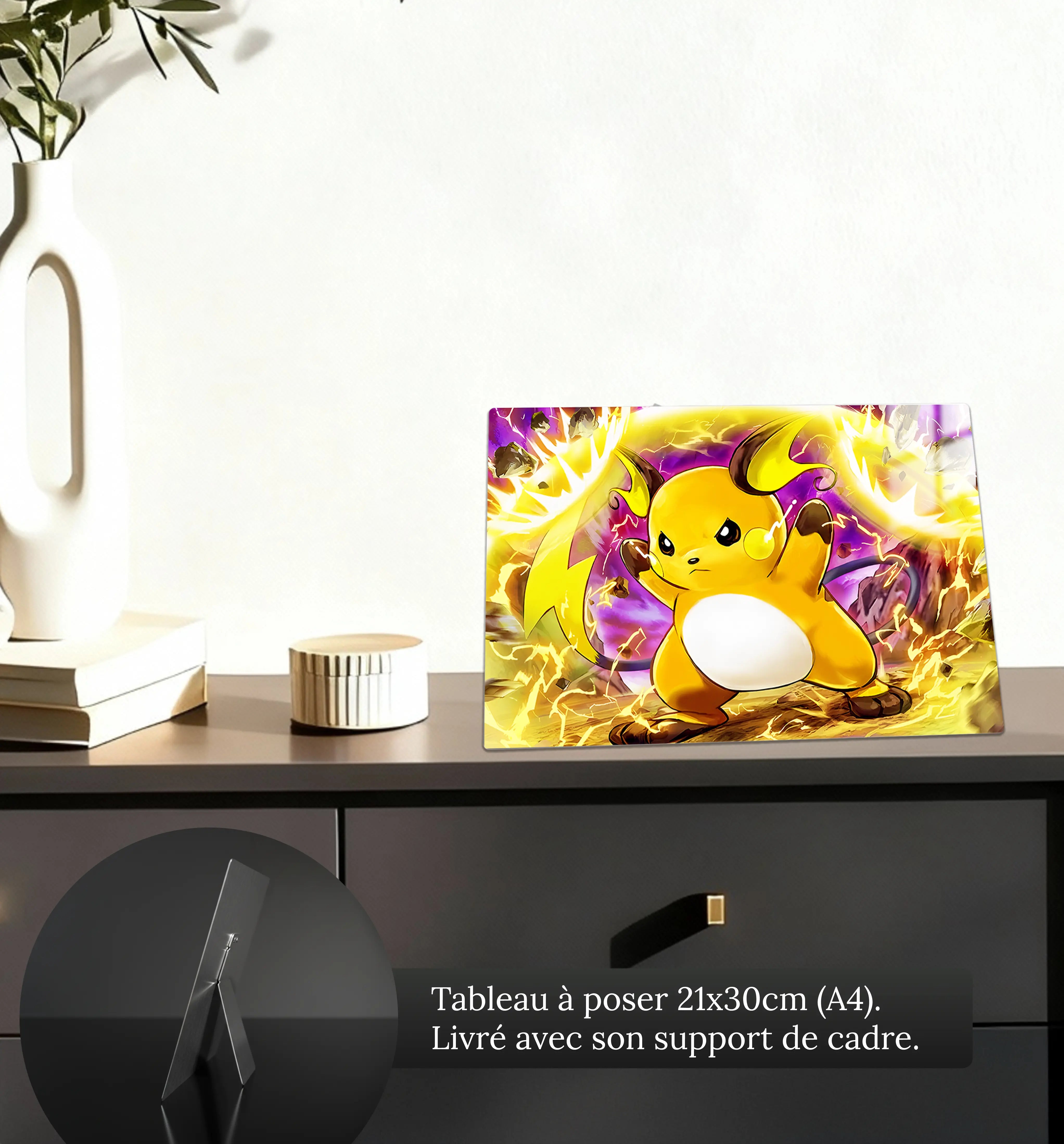 tableau-pokemon-raichu-attaque-petit-format-a-poser-sur-meuble | DreamWay