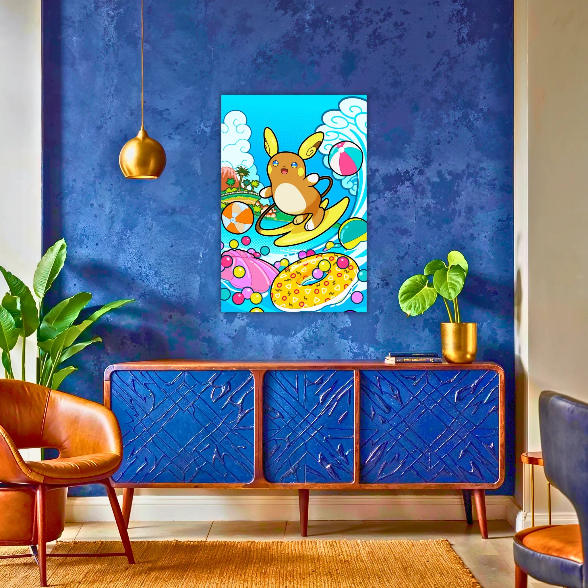 Tableau Pokémon Raichu Surf