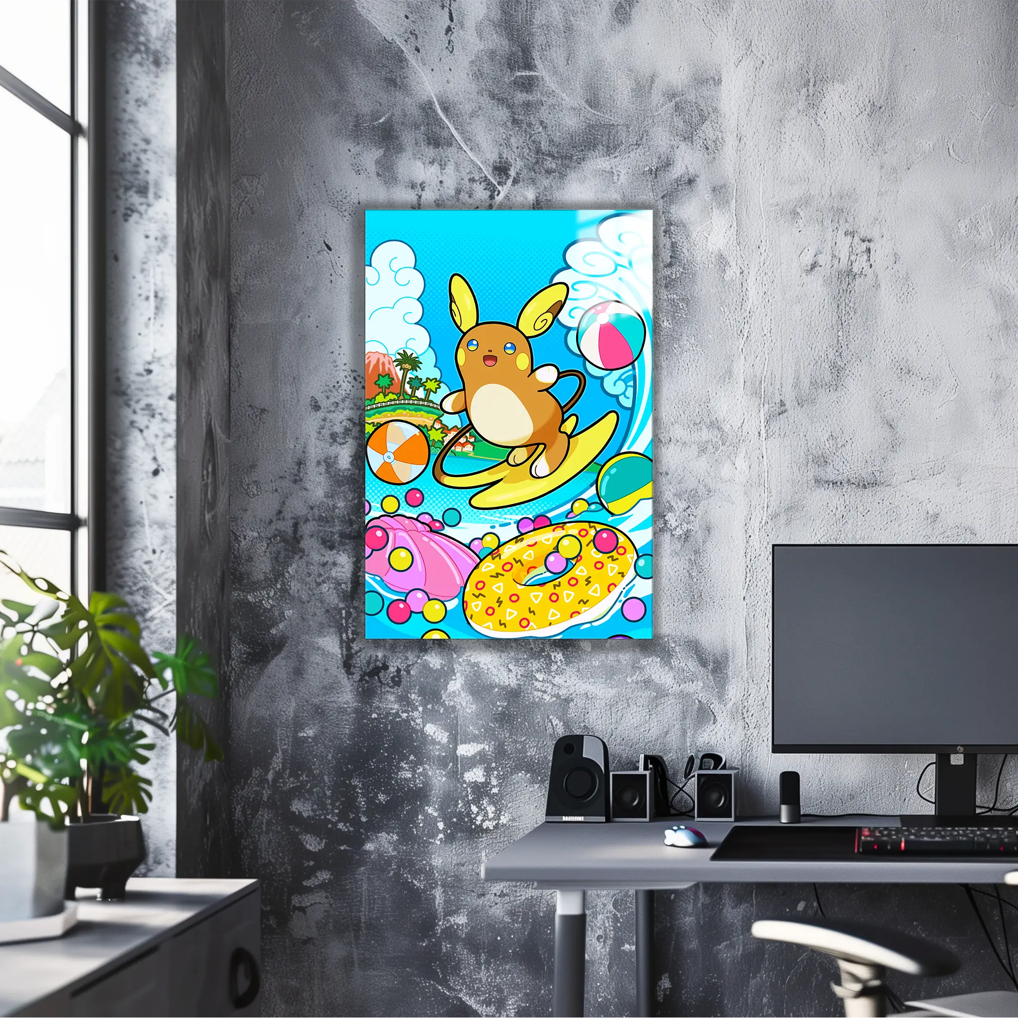 Tableau Pokémon Raichu Surf