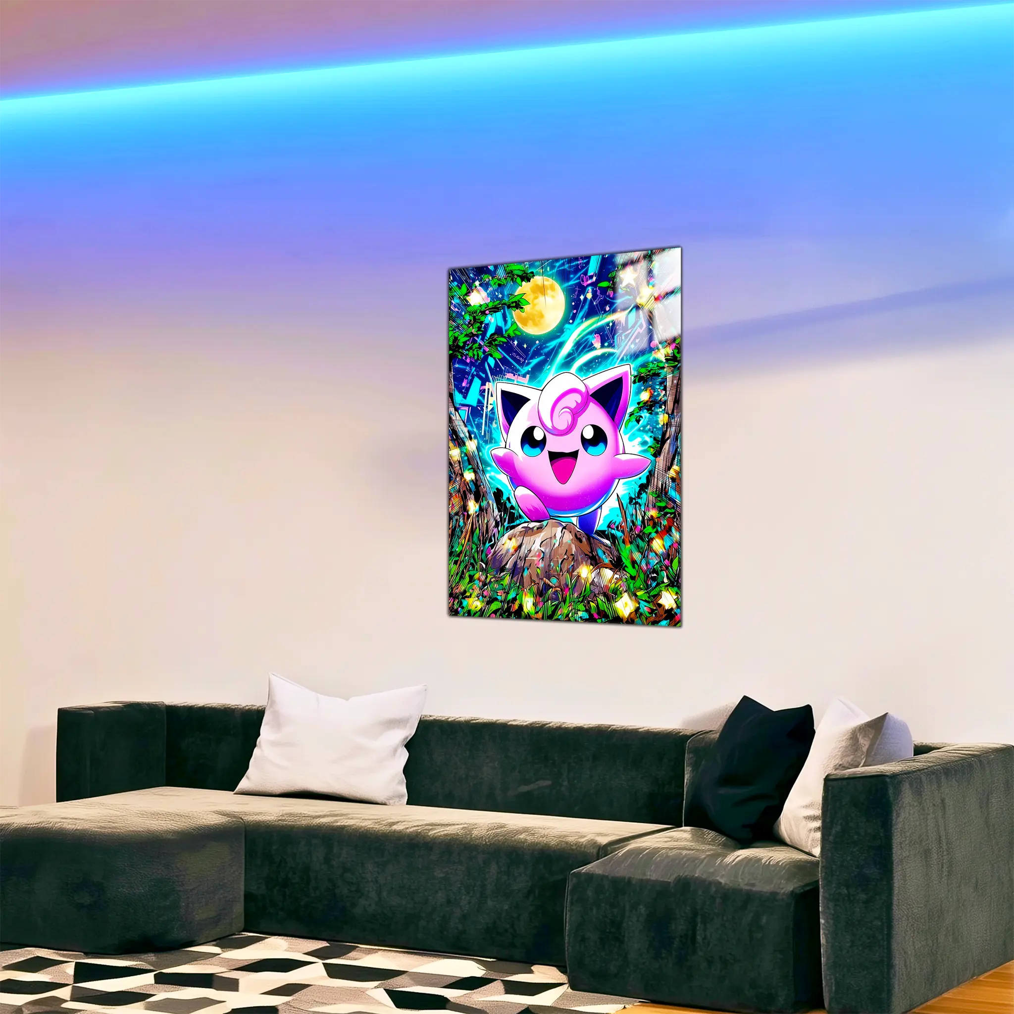 tableau-pokemon-rondoudou-colore-dans-le-salon | DreamWay