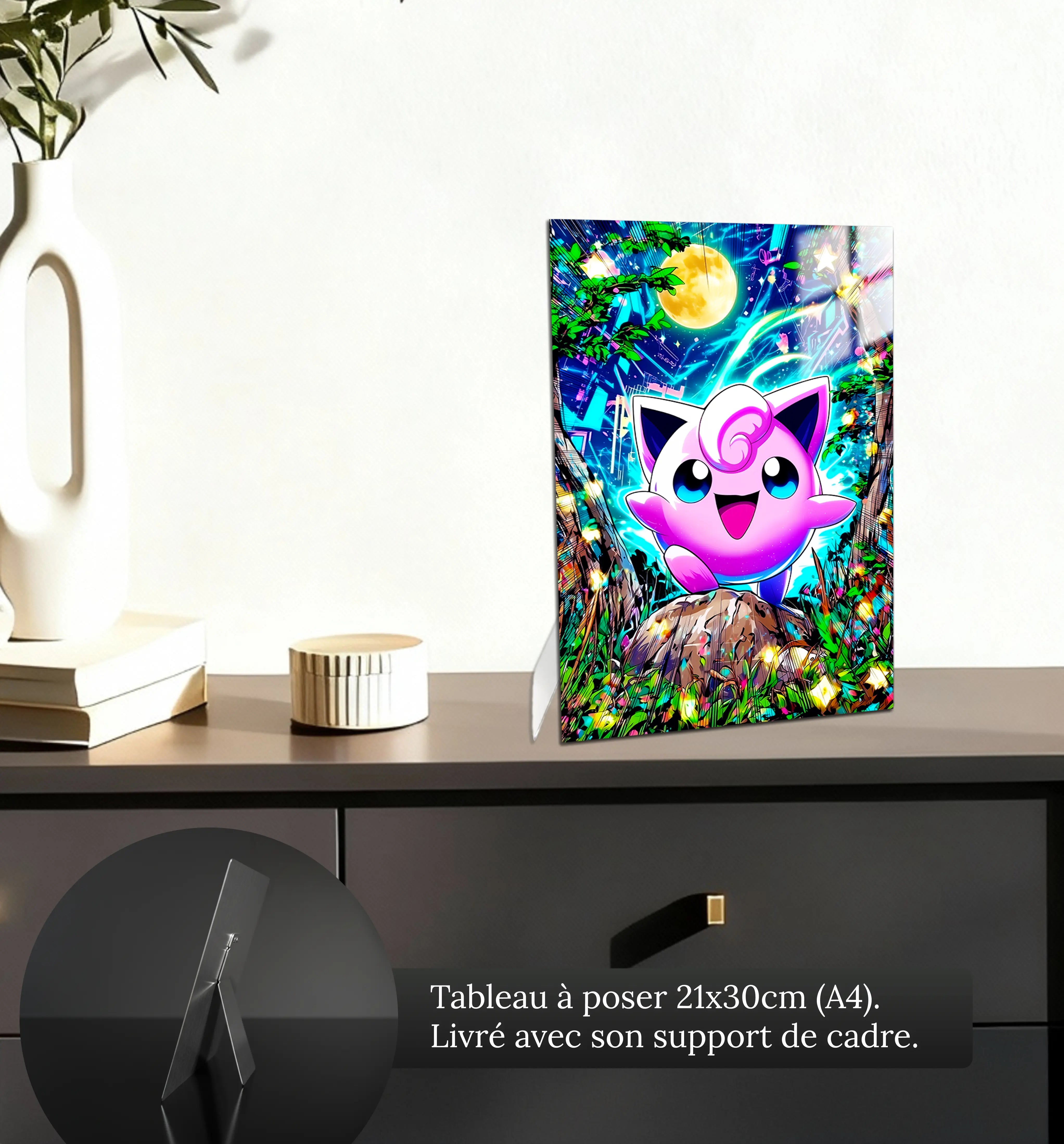 tableau-pokemon-rondoudou-colore-petit-format-a-poser-sur-meuble | DreamWay
