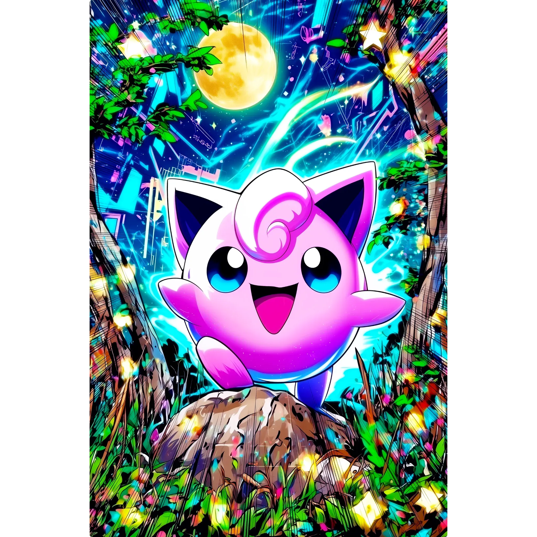 Tableau Pokémon Rondoudou Coloré