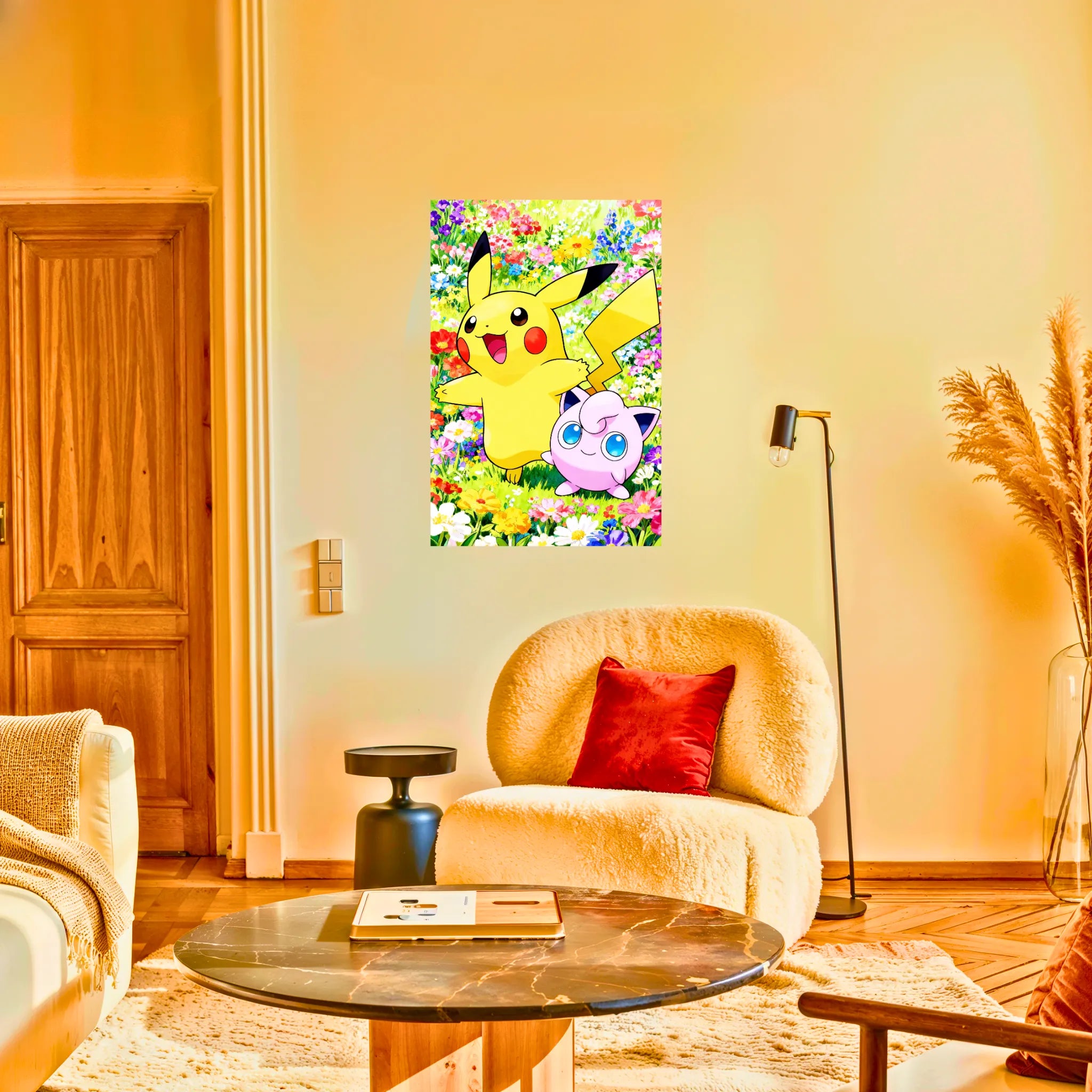Tableau Pokémon Rondoudou Et Pikachu Coloré