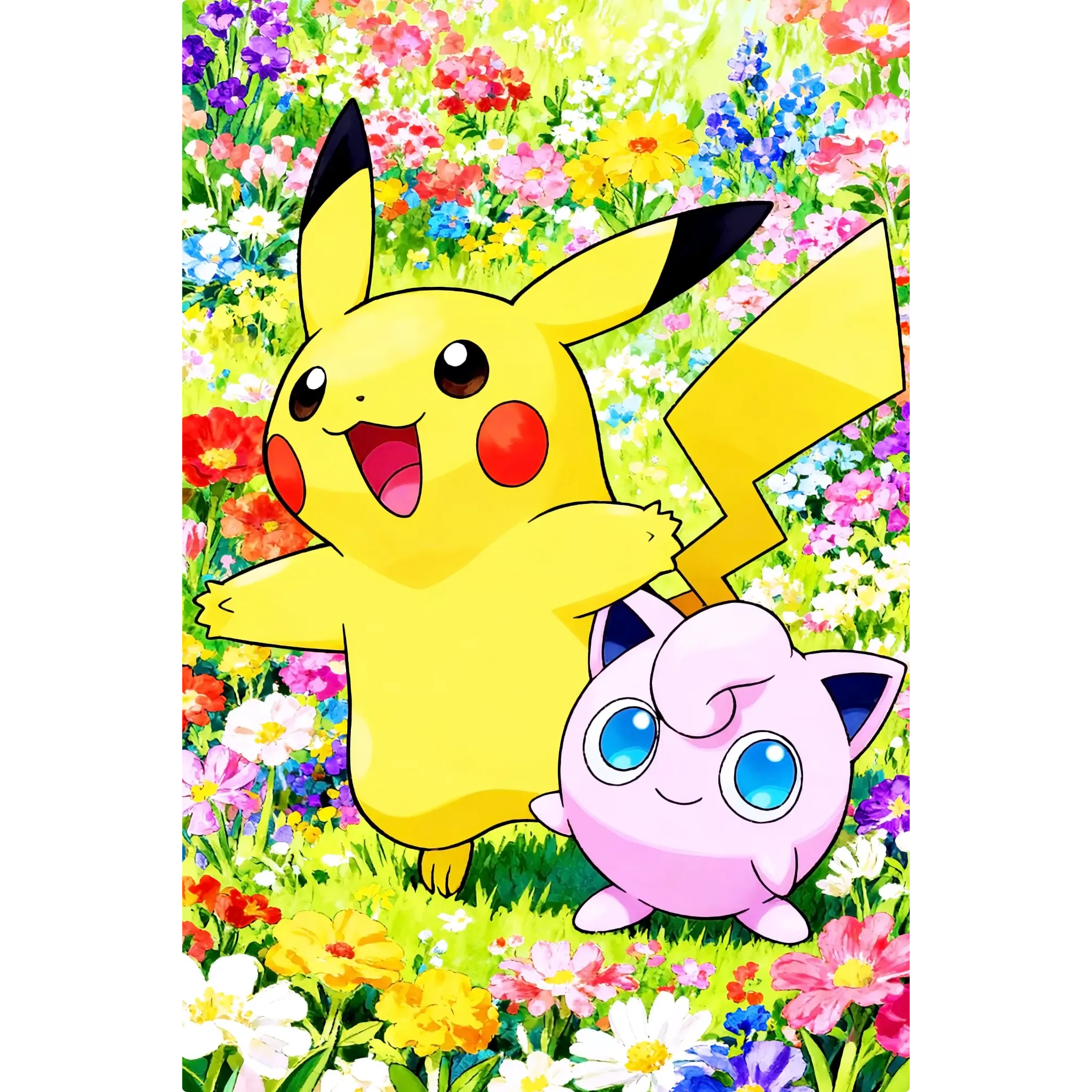 Tableau Pokémon Rondoudou Et Pikachu Coloré