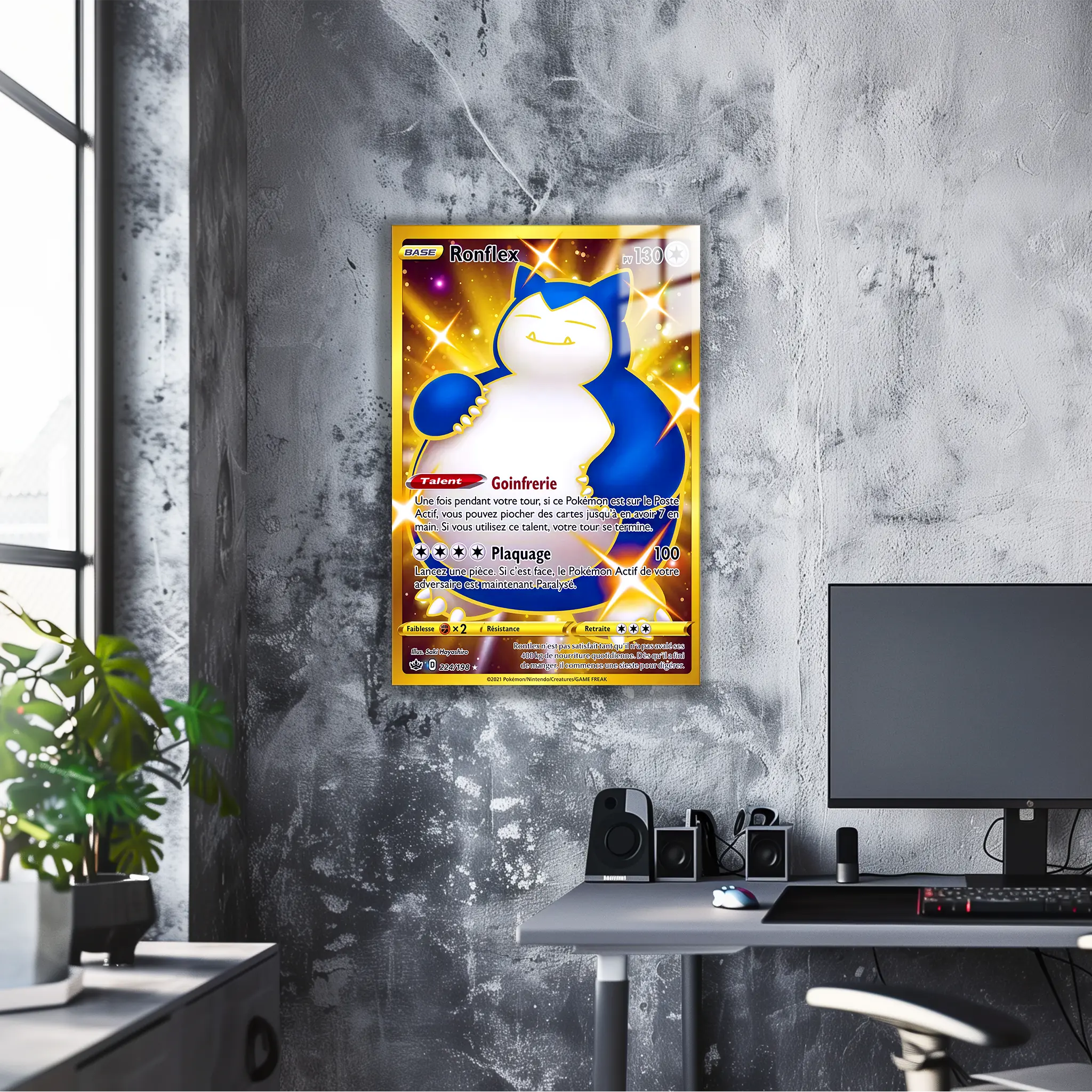 Tableau Pokémon Ronflex Carte Collector