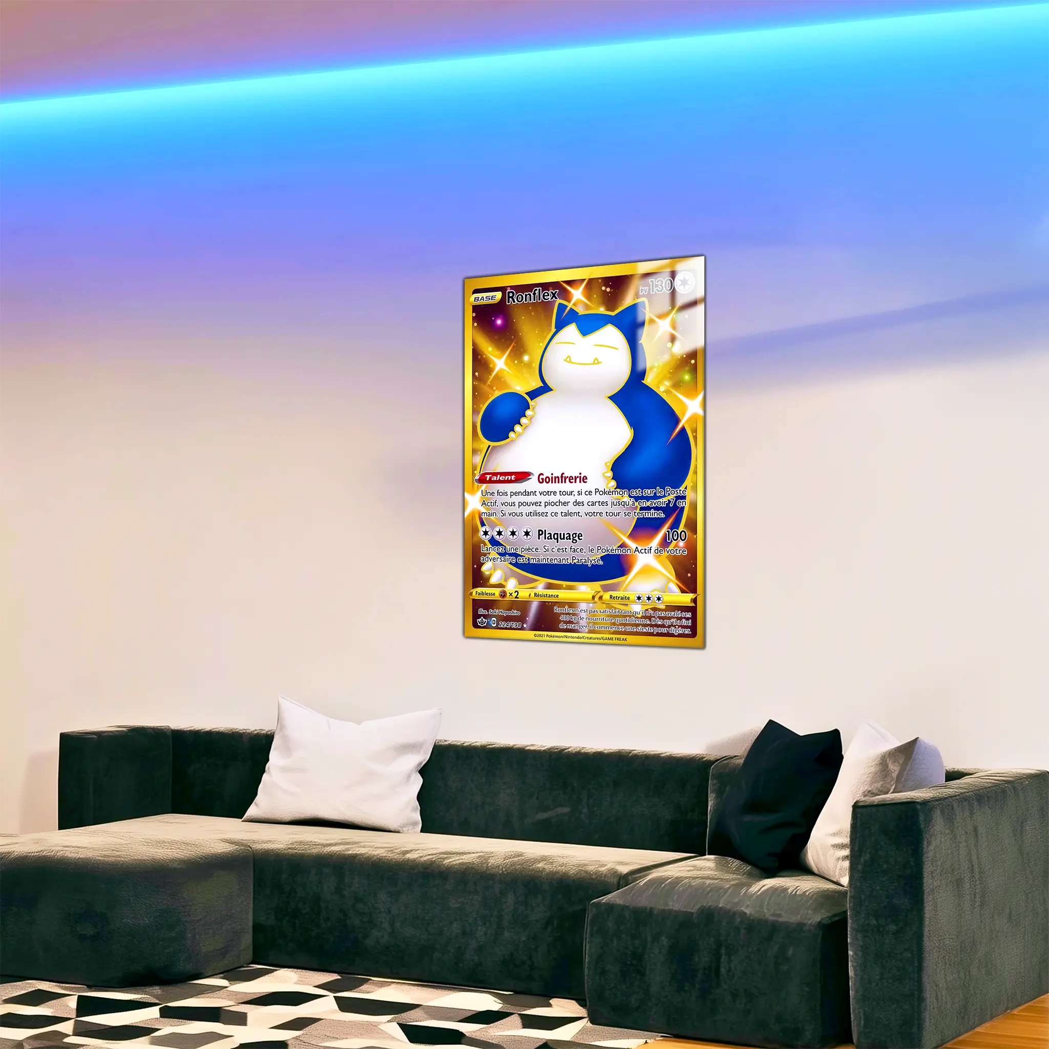 tableau-pokemon-ronflex-carte-collector-dans-le-salon | DreamWay