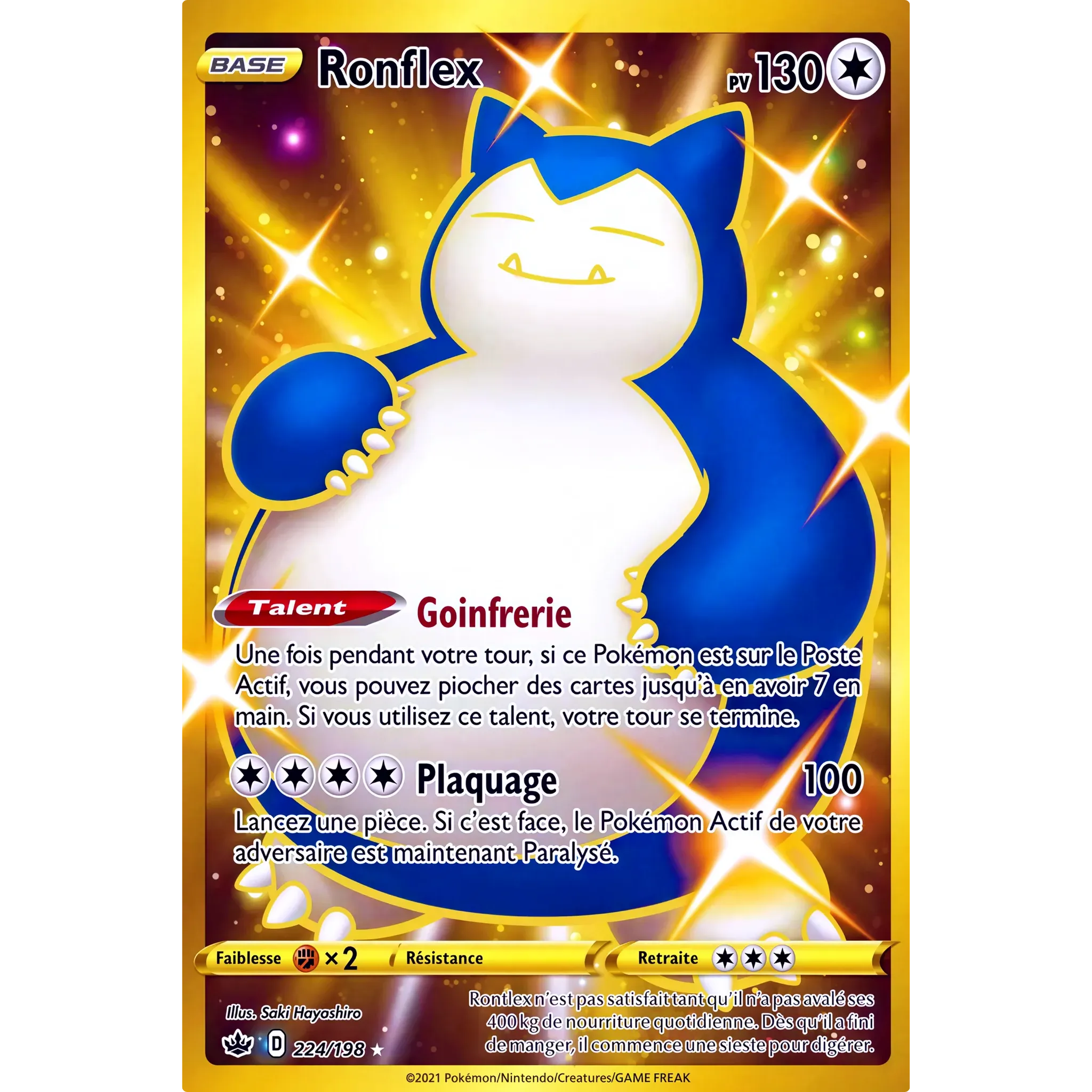 Tableau Pokémon Ronflex Carte Collector