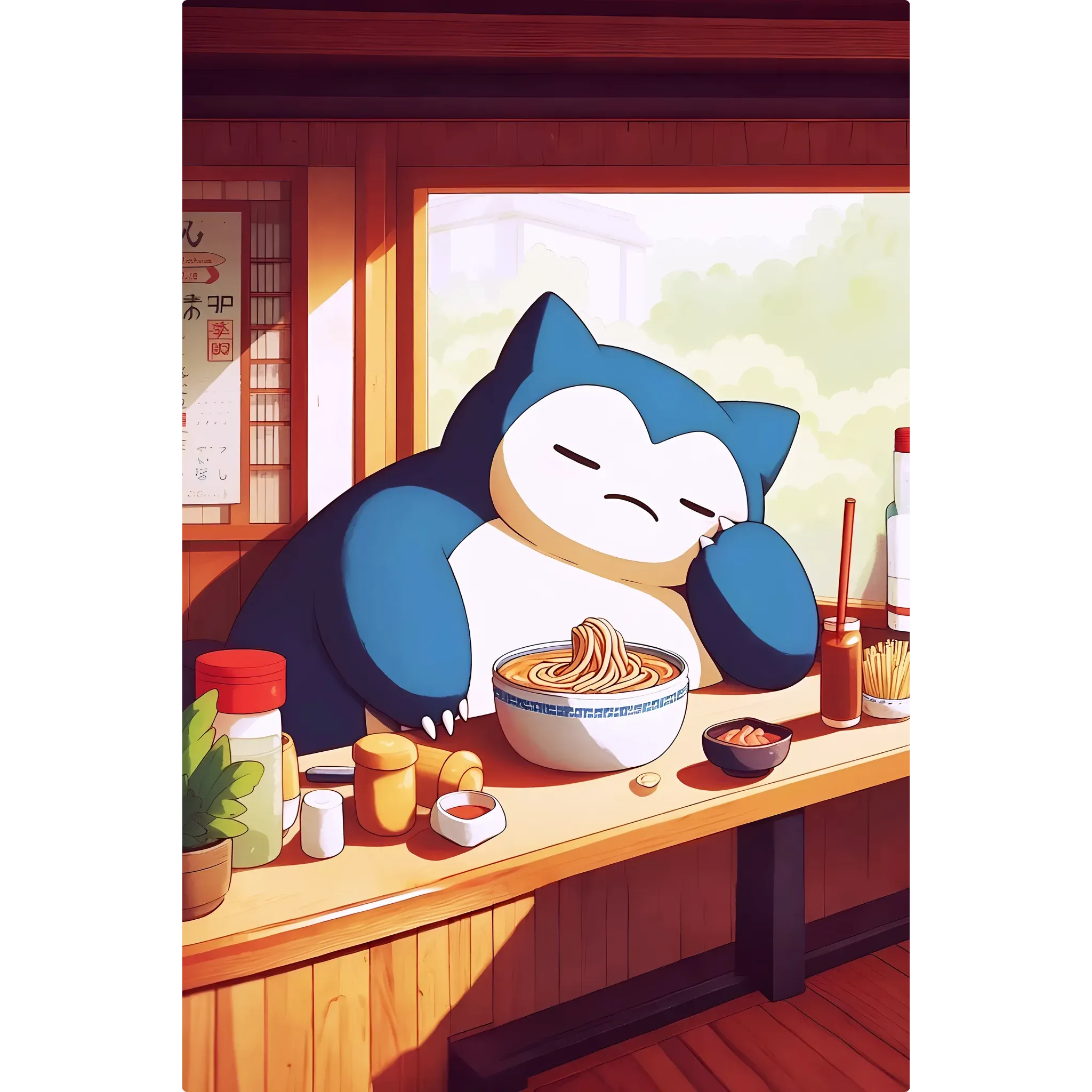 Tableau Pokémon Ronflex Qui Mange