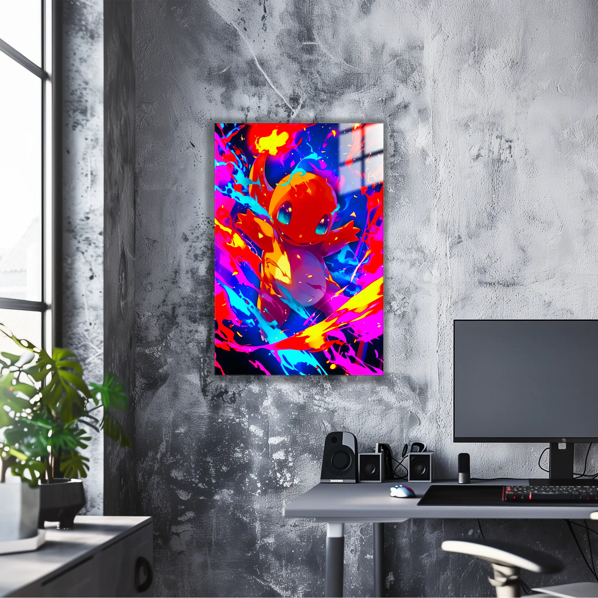 Tableau Pokémon Salamèche Coloré