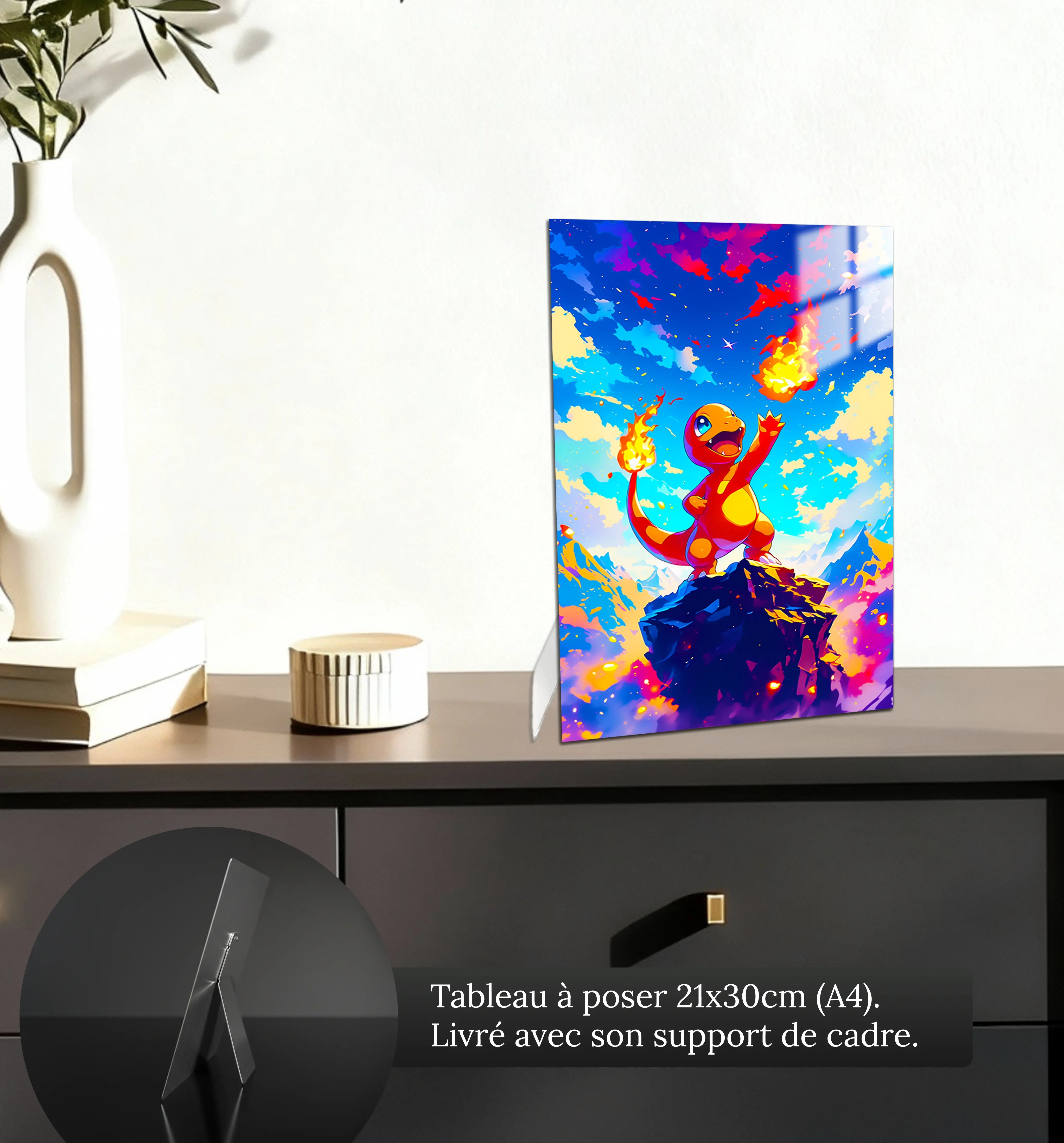 tableau-pokemon-salameche-paysage-petit-format-a-poser-sur-meuble | DreamWay