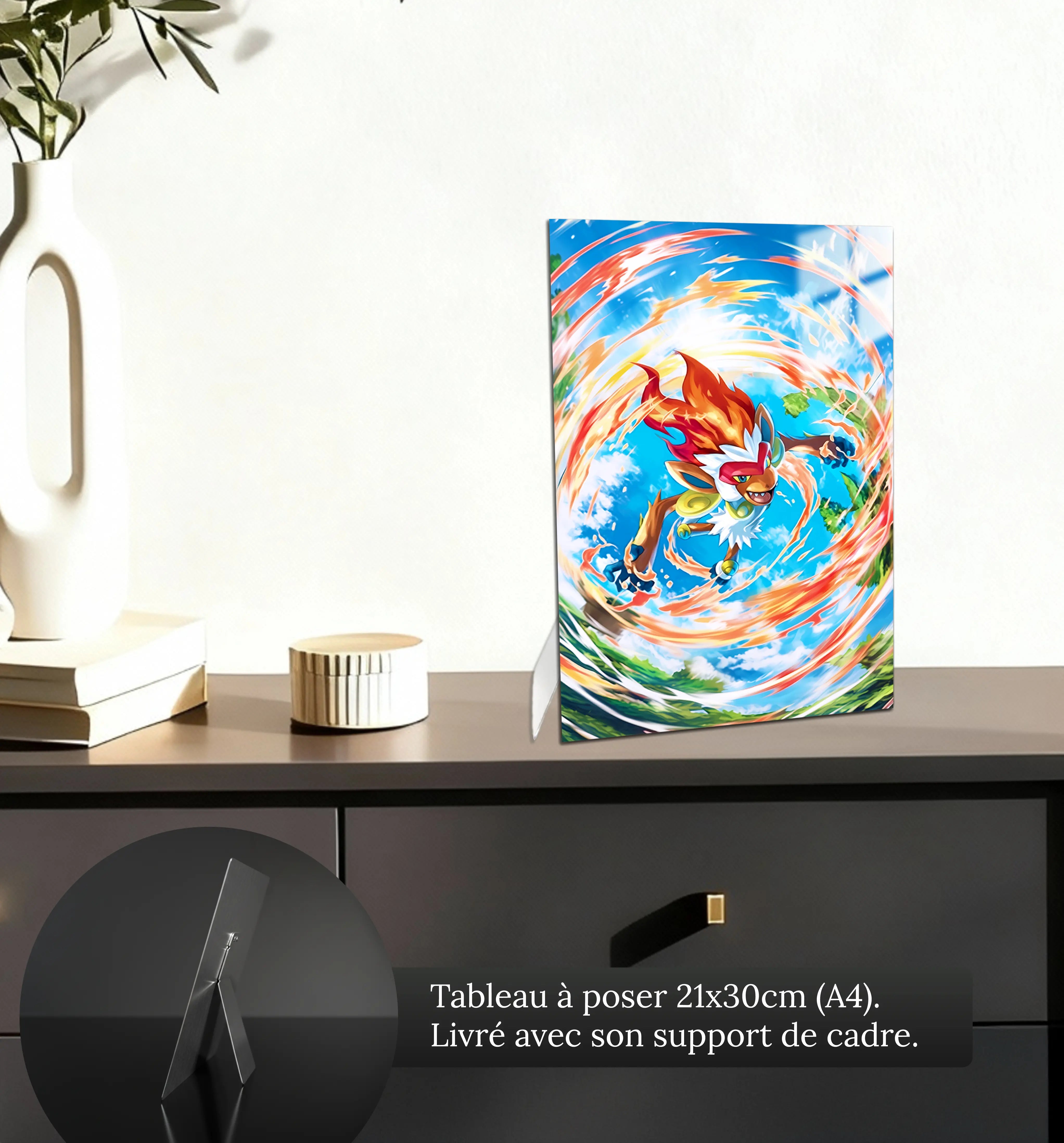 tableau-pokemon-simiabraz-attaque-petit-format-a-poser-sur-meuble | DreamWay