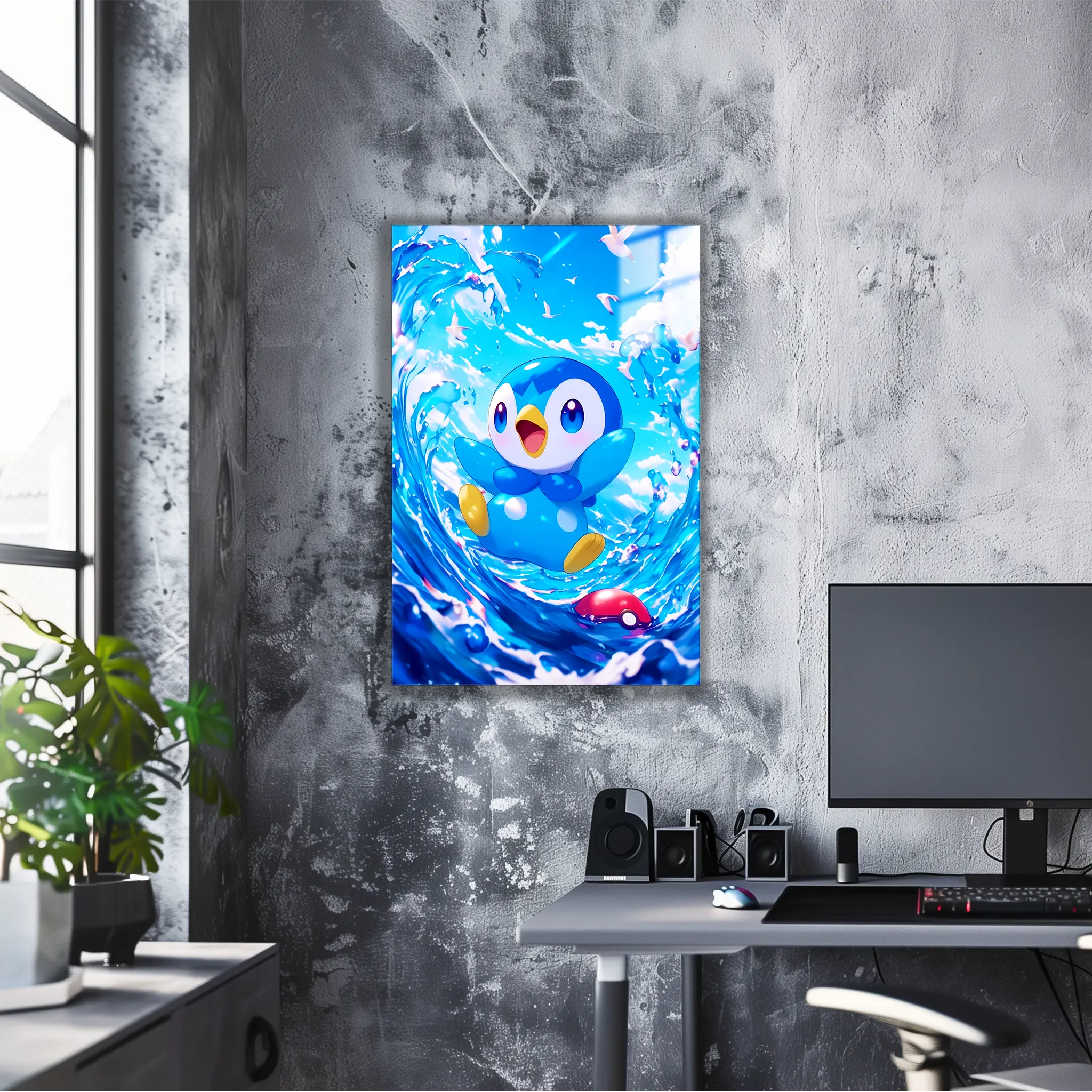 Tableau Pokémon Tiplouf Dans L'Eau