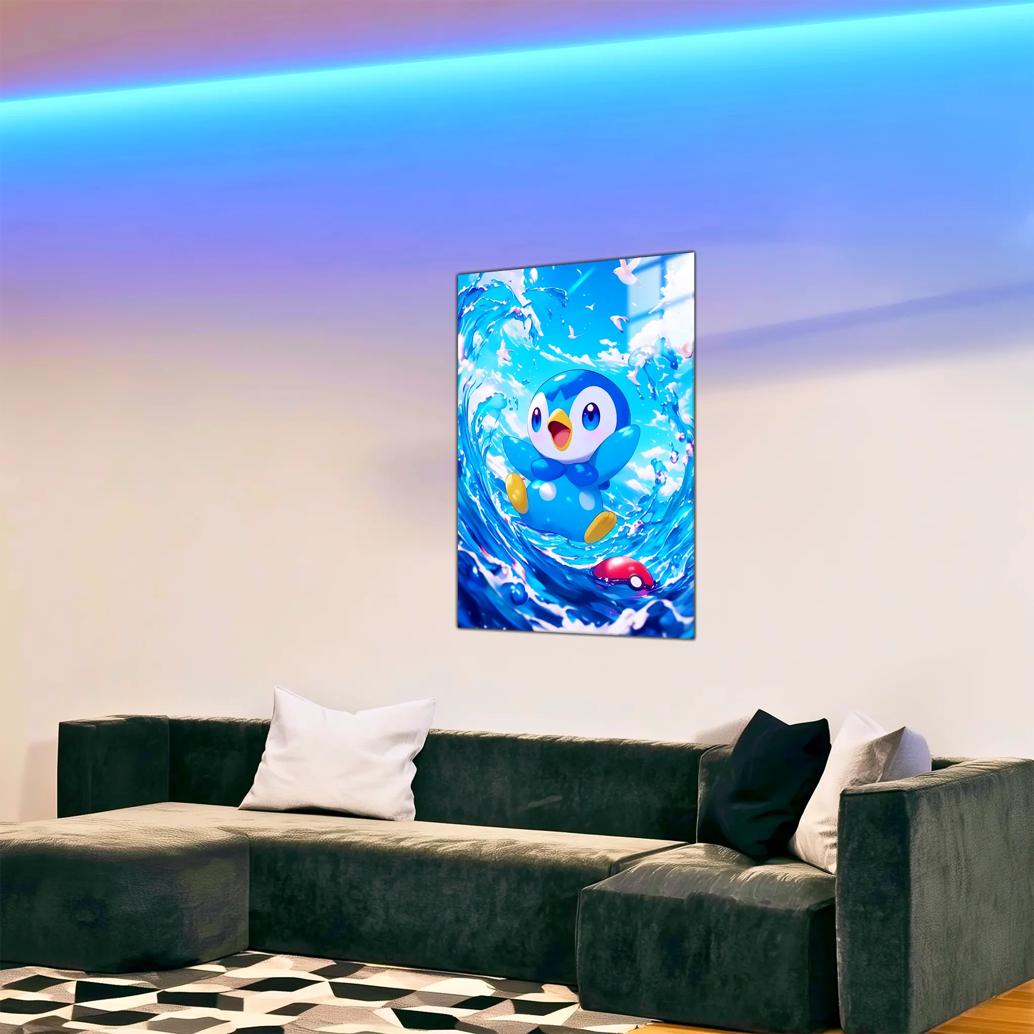 tableau-pokemon-tiplouf-dans-l-eau-dans-le-salon | DreamWay