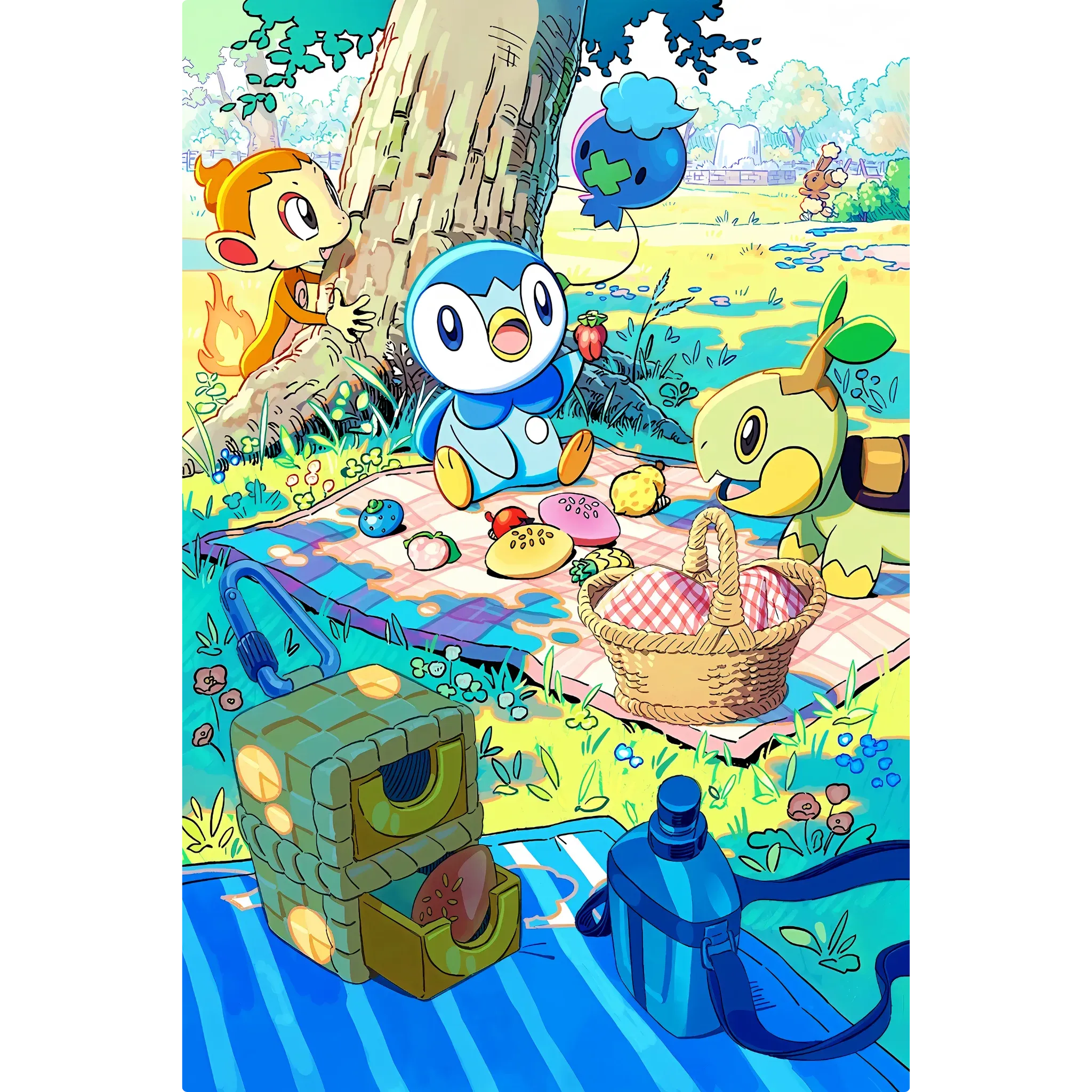 Tableau Pokémon Tiplouf Tortipouss Et Ouisticram